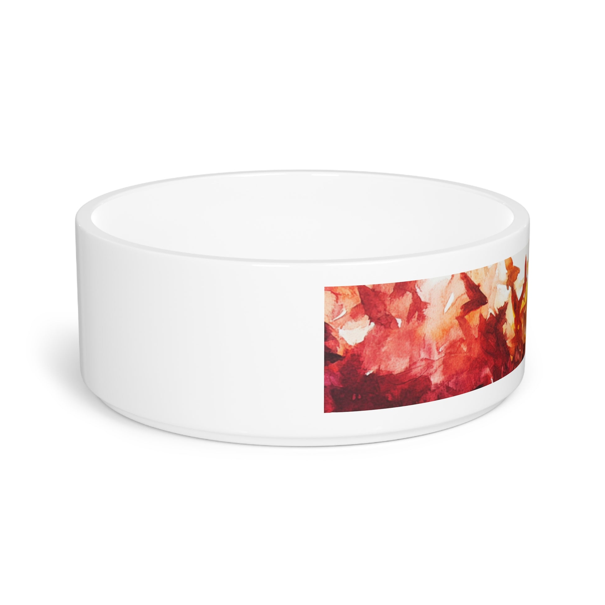 Vibrant Leaf Print Pet Bowl | Stylish Dog Dish, Cat Feeders, Home Decor, Fall Gifts, Pet Supplies