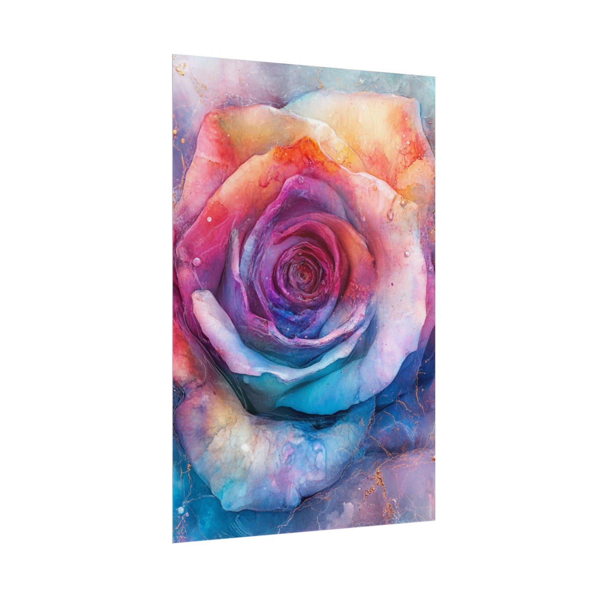 Vibrant Floral Wall Art - Colorful Rose Rolled Posters, Home Decor, Gift for Her, Birthday, Art Print, Boho Decor