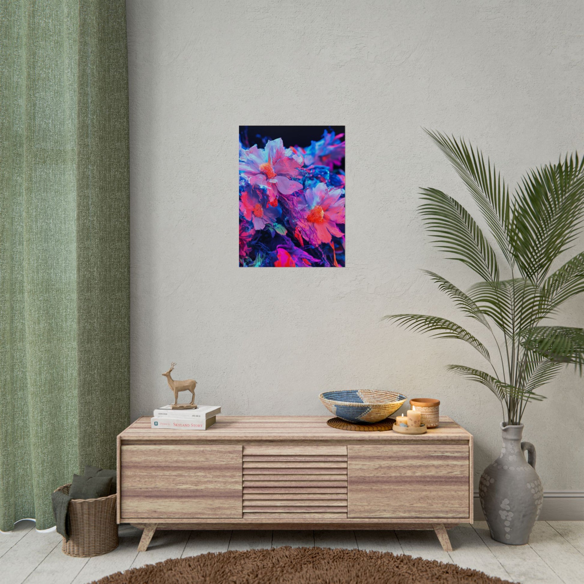 Vibrant Floral Wall Art Prints, Colorful Flower Posters, Home Decor, Boho Wall Art, Gifts for Art Lovers, Modern Room Decor