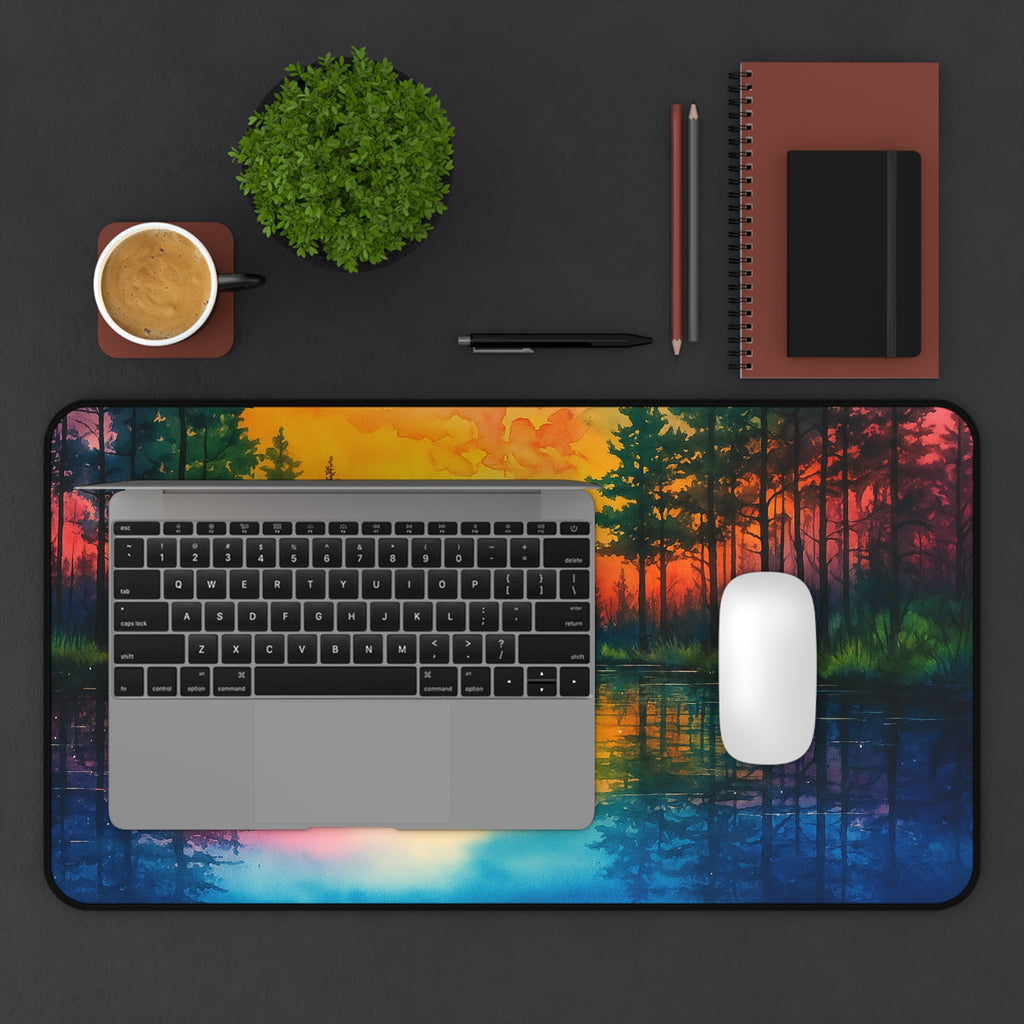 Vibrant Landscape Desk Mat - Nature-Inspired Office Decor for Home and Work, Mouse Pad, Gift for Nature Lovers, Eco-Friendly