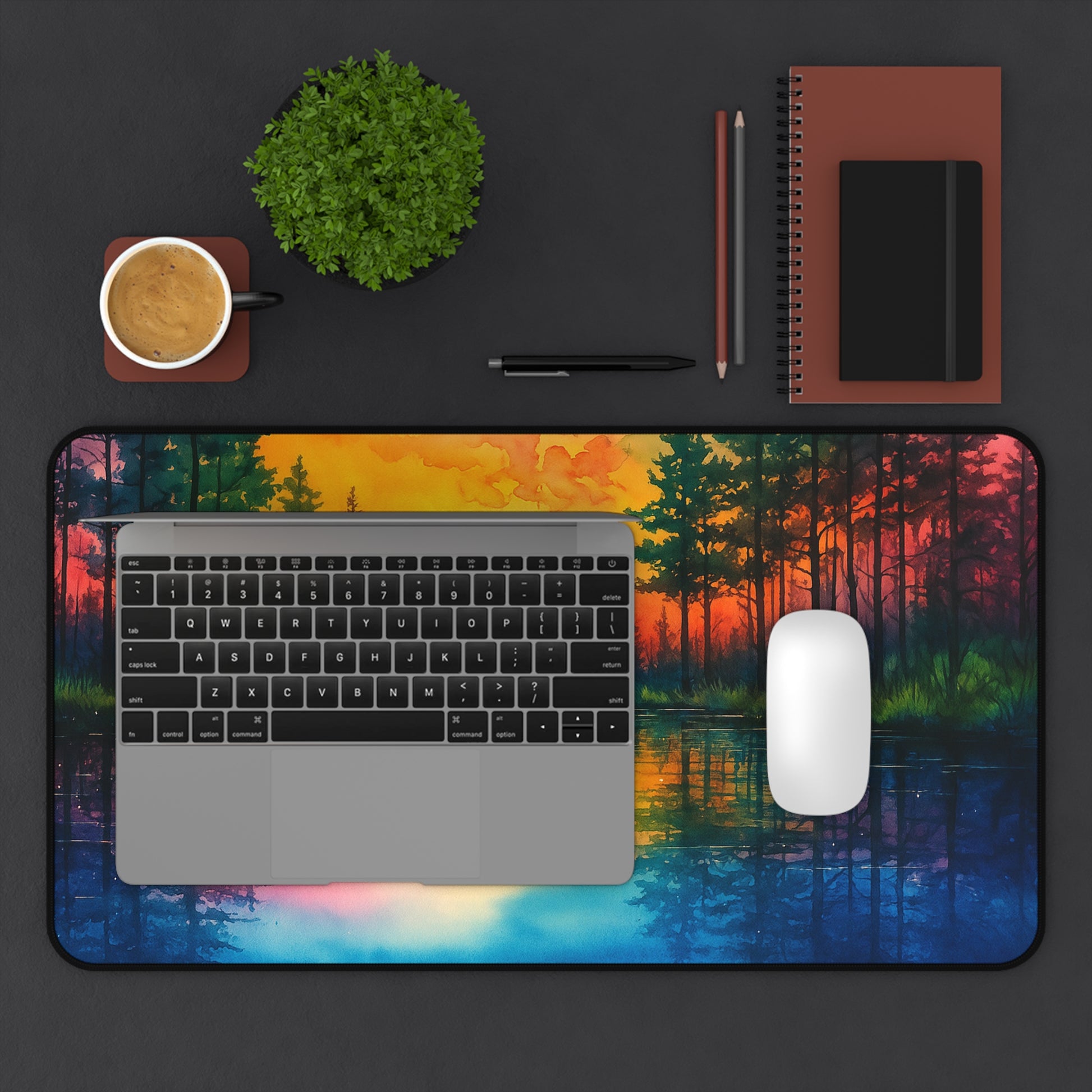 Vibrant Landscape Desk Mat - Nature-Inspired Office Decor for Home and Work, Mouse Pad, Gift for Nature Lovers, Eco-Friendly