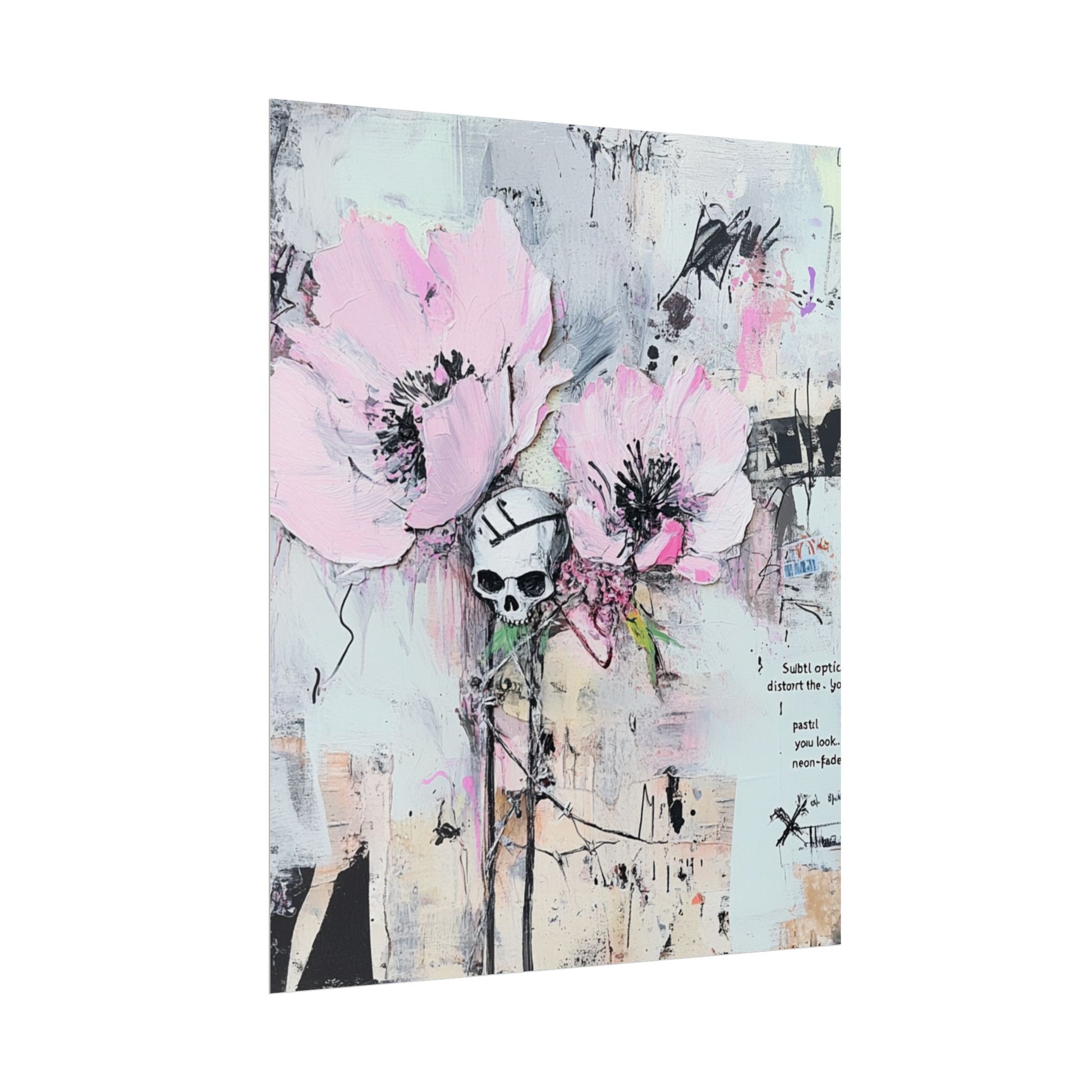 Floral Skull Art Print, Home Decor, Wall Art, Living Room Decor, Gift for Her, Artistic Poster