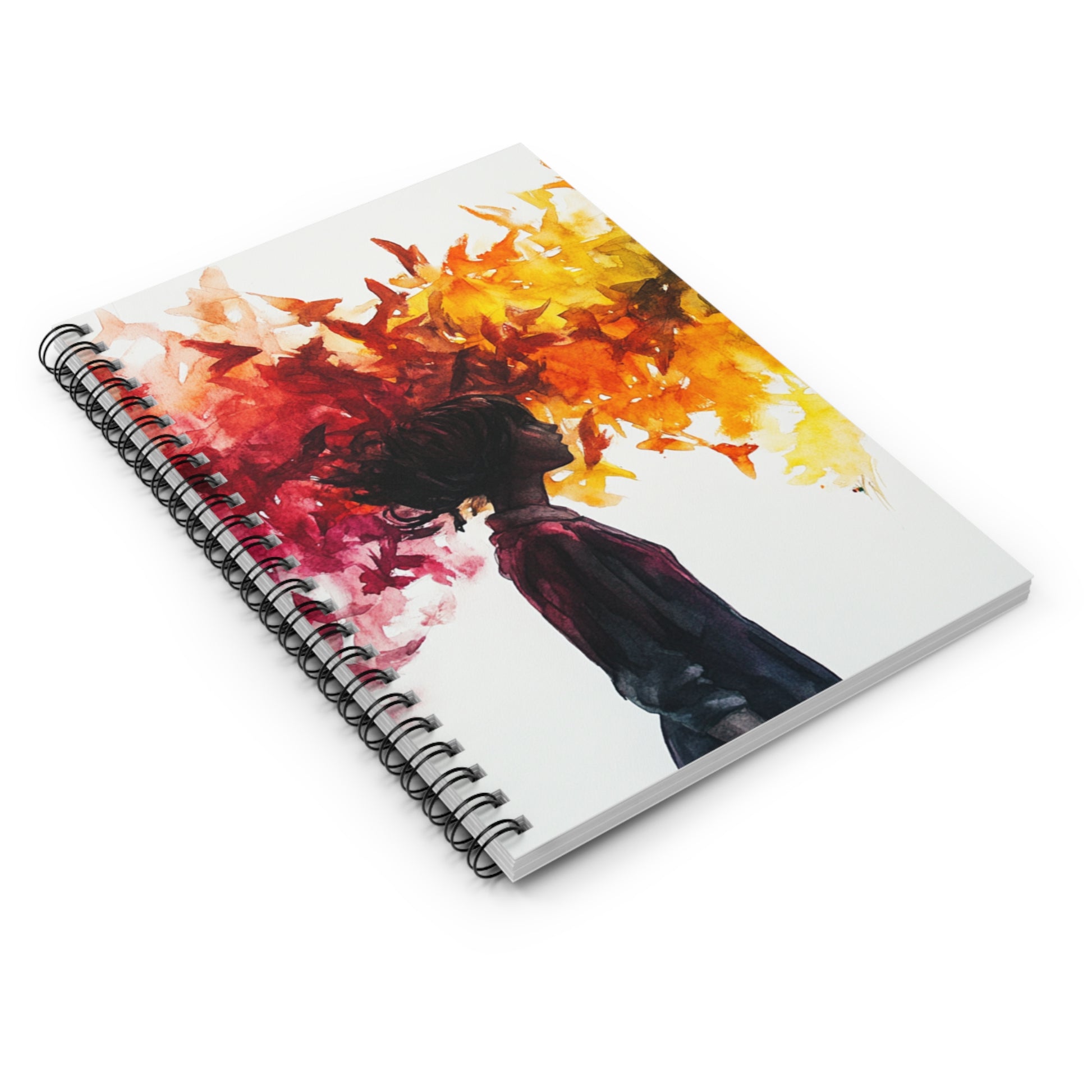 Creative Spiral Notebook - Artistic Ruled Lined Journal for Writers, Students, Gift for Her, Inspiration, Nature Lover
