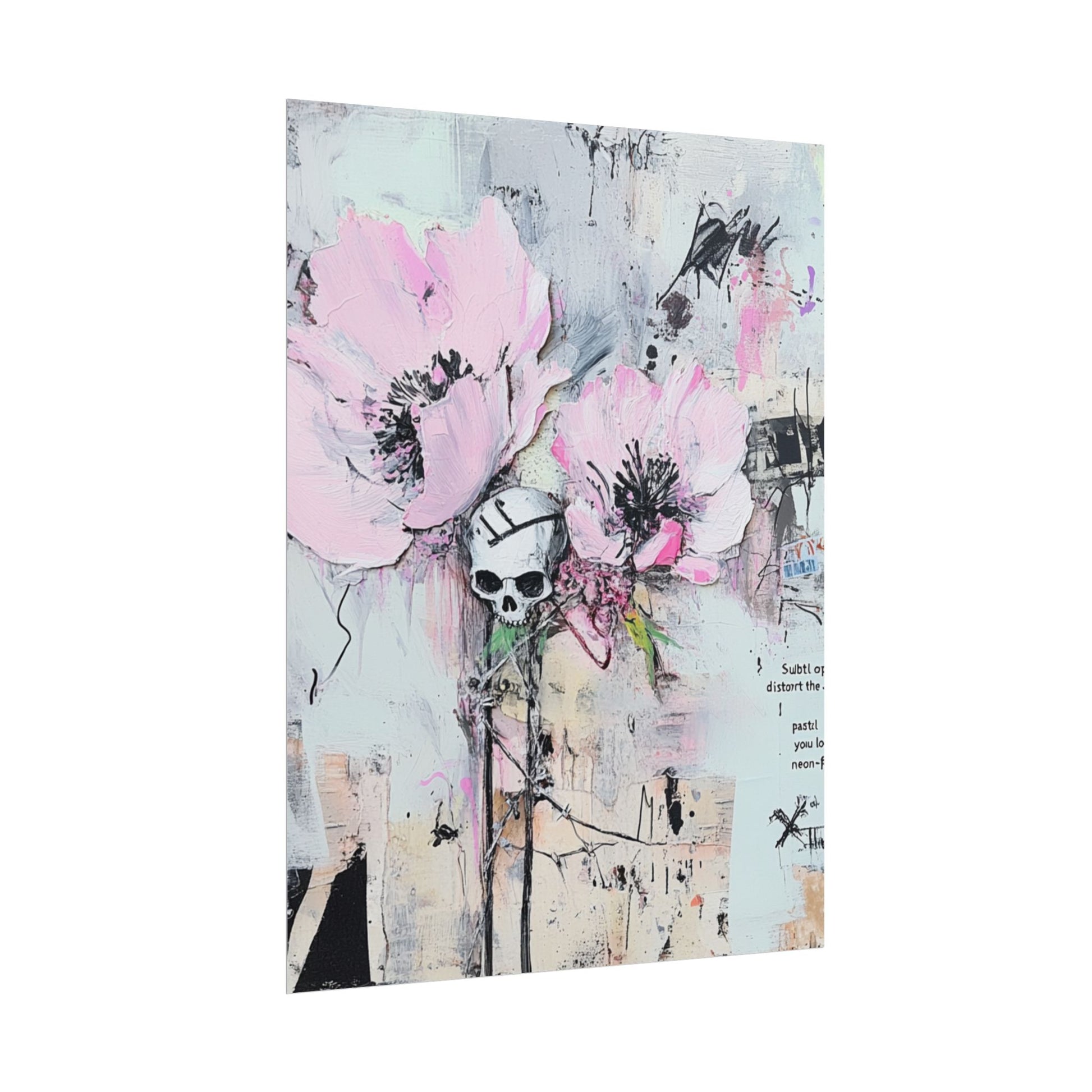 Floral Skull Art Print, Home Decor, Wall Art, Living Room Decor, Gift for Her, Artistic Poster