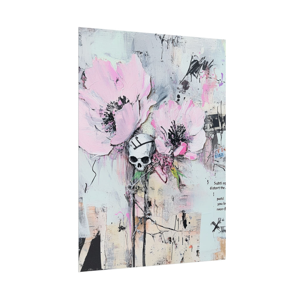 Floral Skull Art Print, Home Decor, Wall Art, Living Room Decor, Gift for Her, Artistic Poster