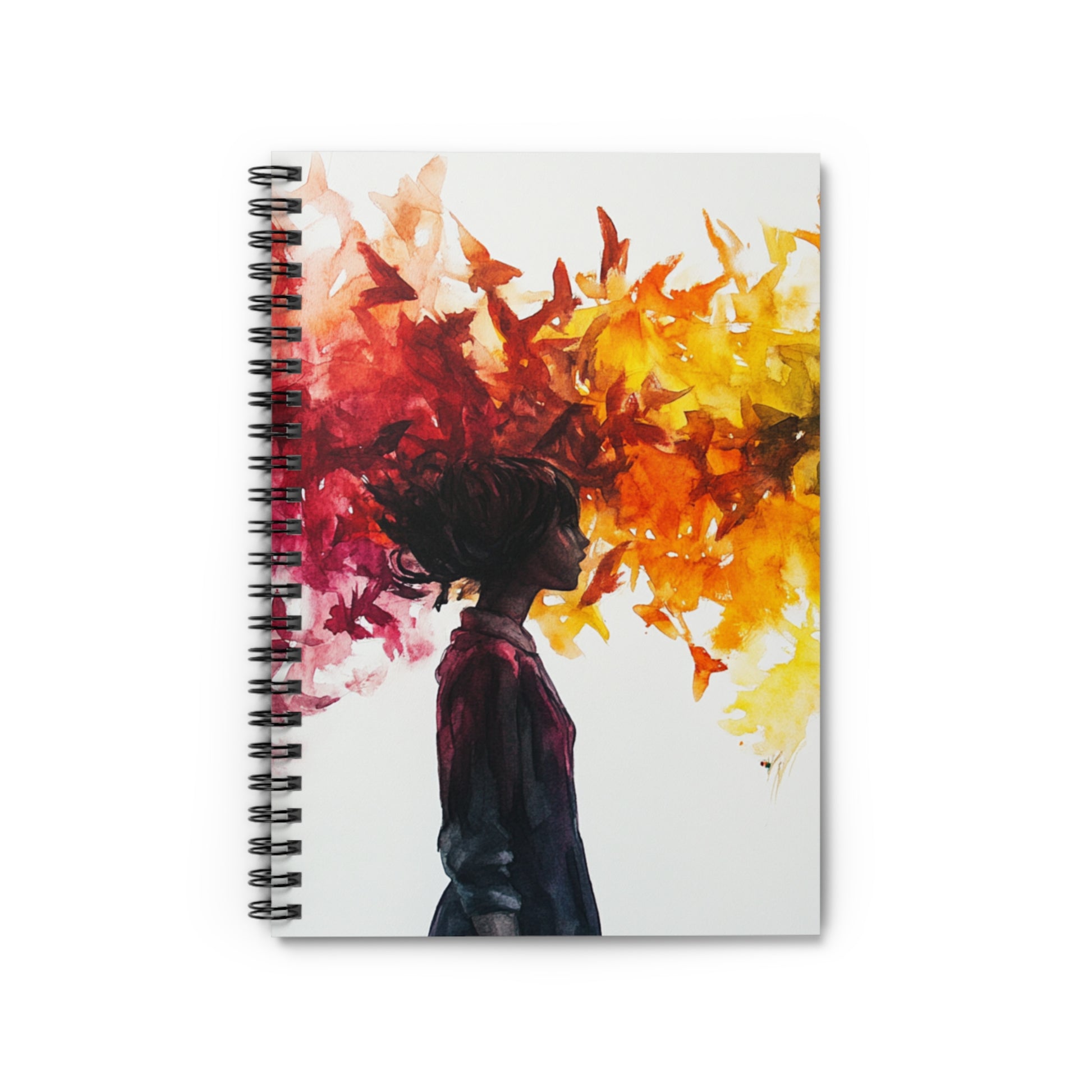 Creative Spiral Notebook - Artistic Ruled Lined Journal for Writers, Students, Gift for Her, Inspiration, Nature Lover