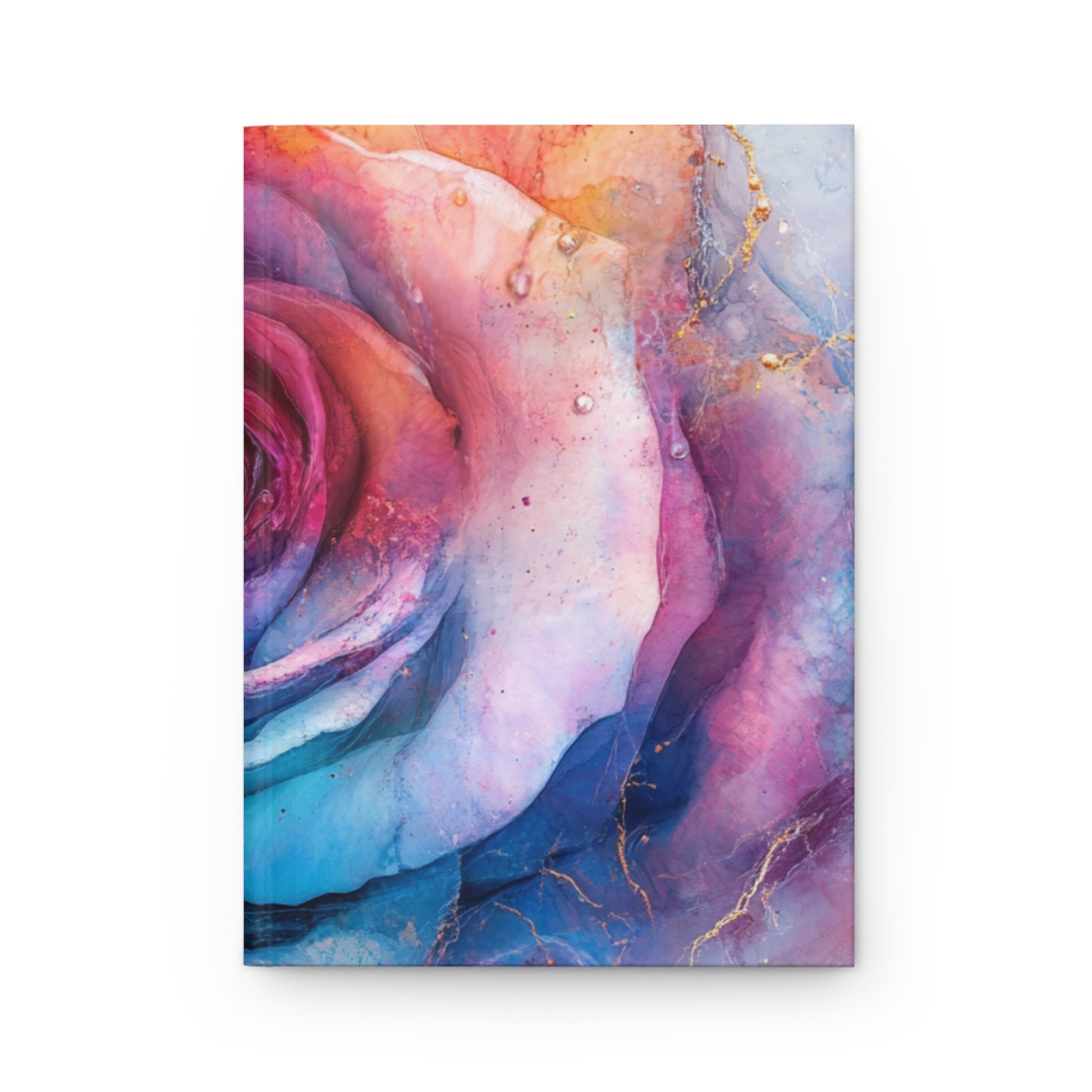 Elegant Floral Hardcover Journal, Watercolor Rose Notepad, Travel Diary, Art Sketchbook, Gift for Writers, Floral Journal