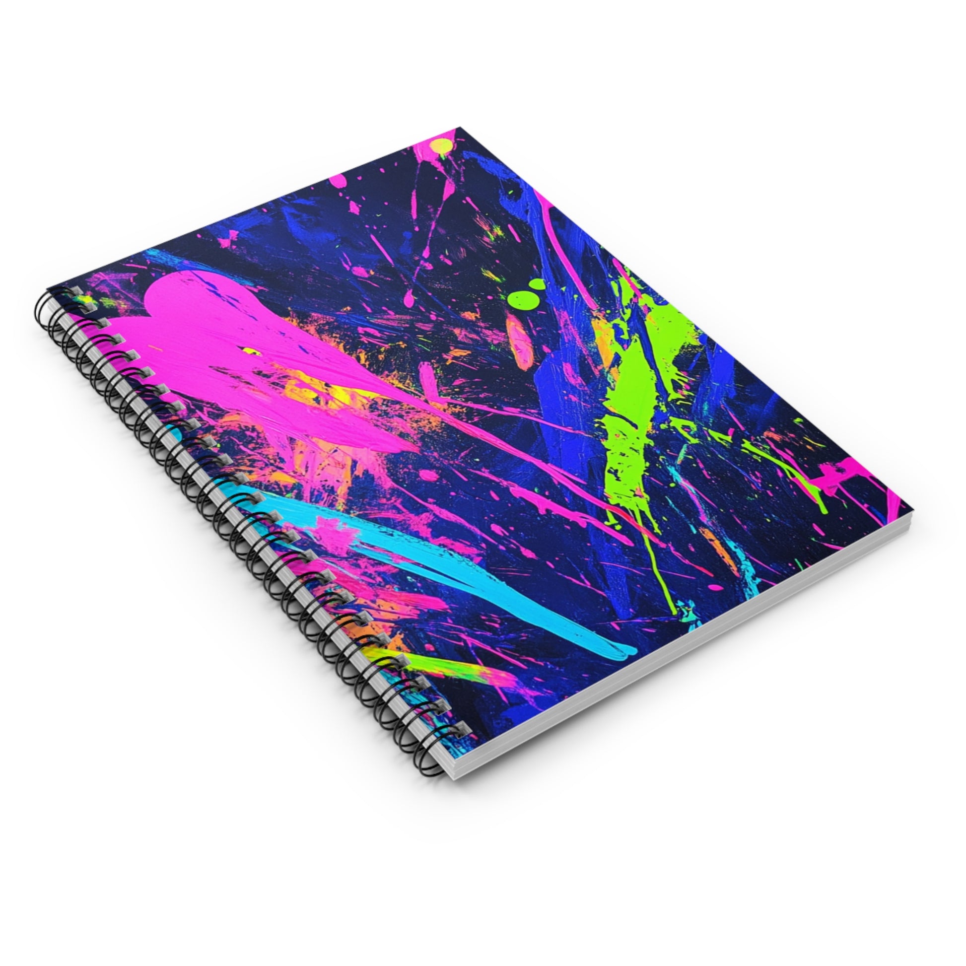 Vibrant Spiral Notebook, Colorful Journal, Abstract Design Notebook, Ruled Line Spiral, Artistic School Supplies, Unique Gift for Creatives