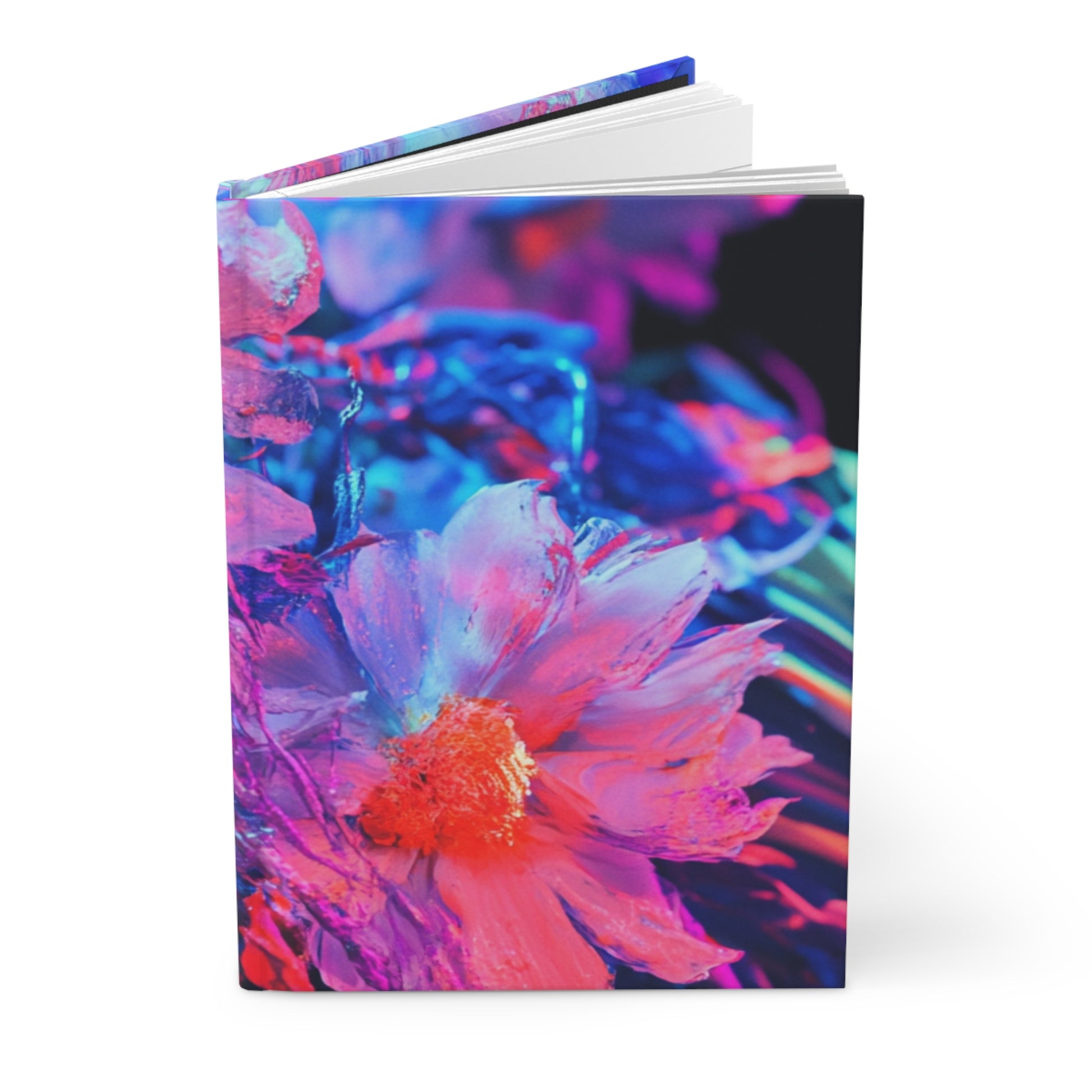 Vibrant Floral Hardcover Journal, Colorful Notebook, Artistic Writing Journal, Gift for Her, Unique Journal for Writers