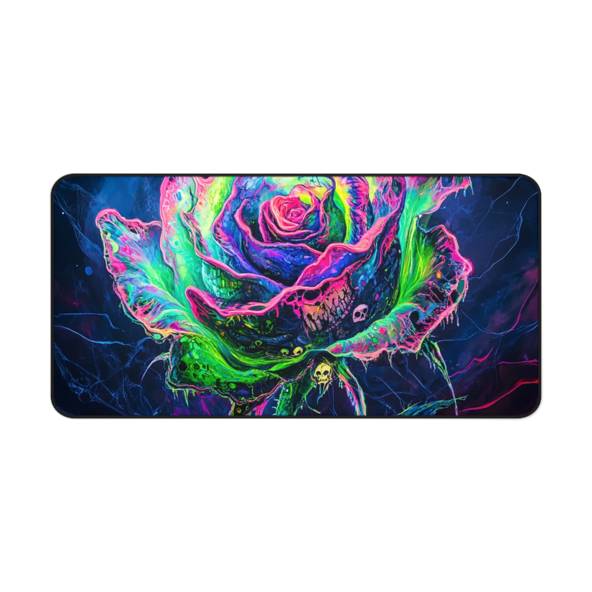 Colorful Rose Desk Mat, Home Office Decor, Gaming Mat, Colorful Mousepad, Floral Desk Accessory, Unique Gift Idea