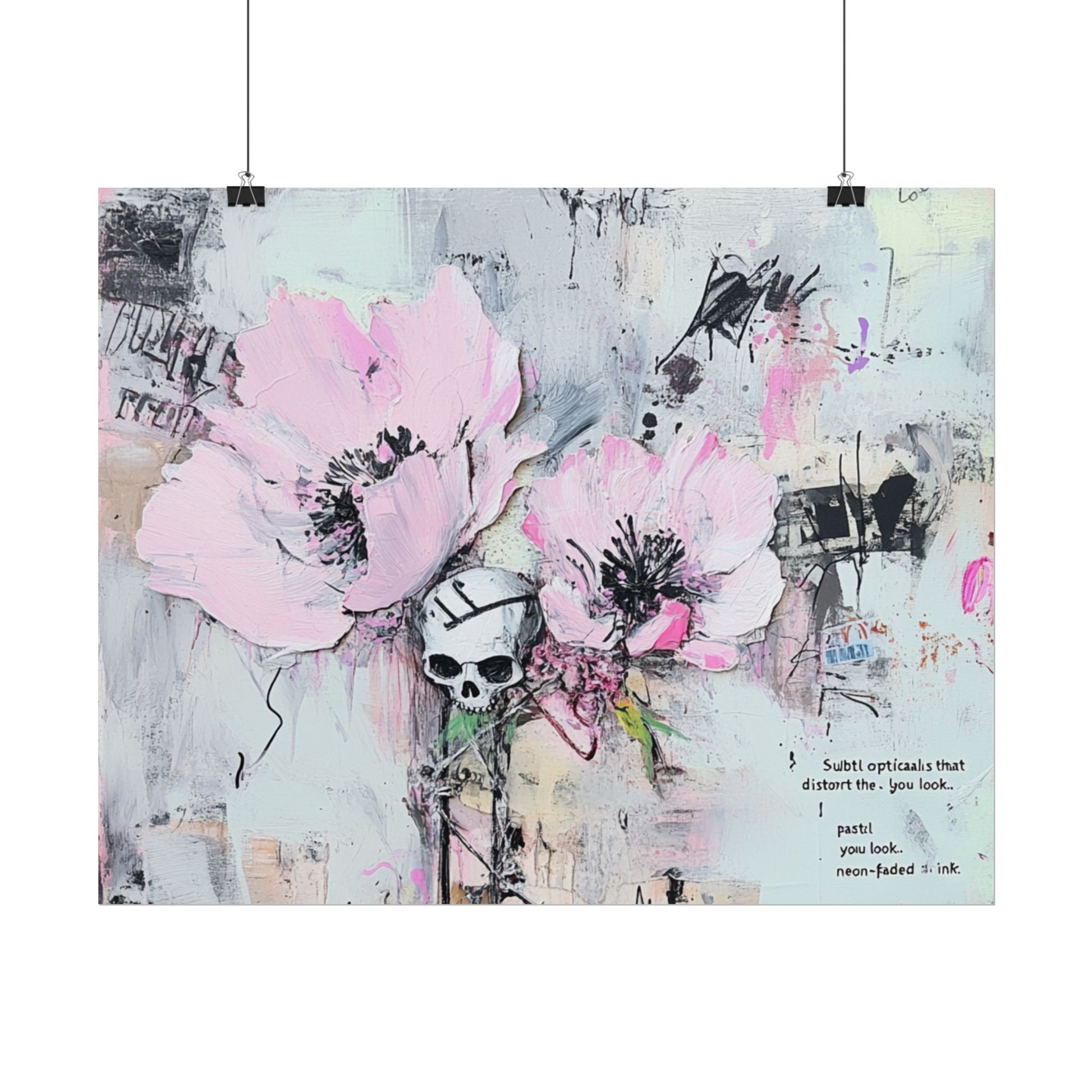 Floral Skull Art Print, Home Decor, Wall Art, Living Room Decor, Gift for Her, Artistic Poster