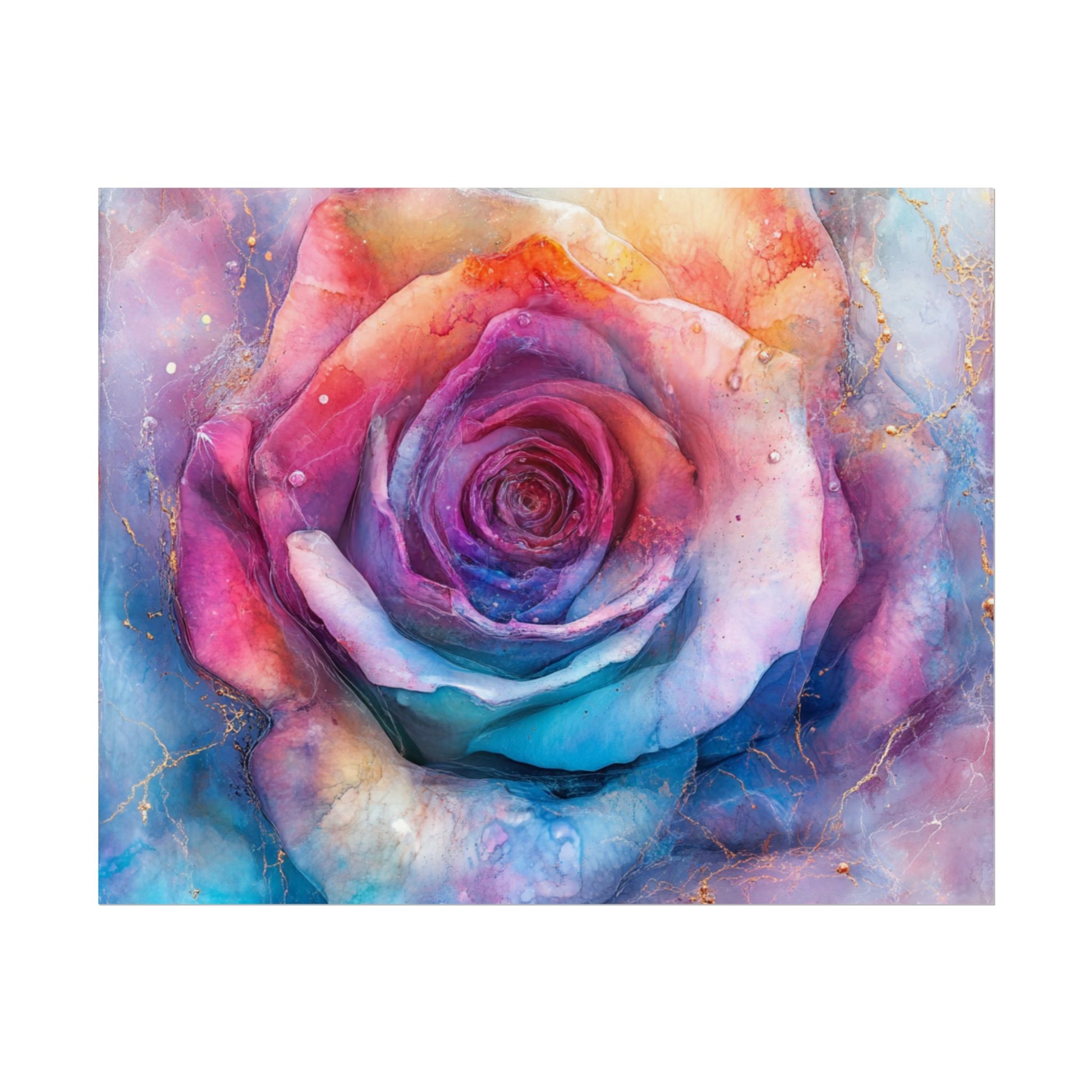 Vibrant Floral Wall Art - Colorful Rose Rolled Posters, Home Decor, Gift for Her, Birthday, Art Print, Boho Decor