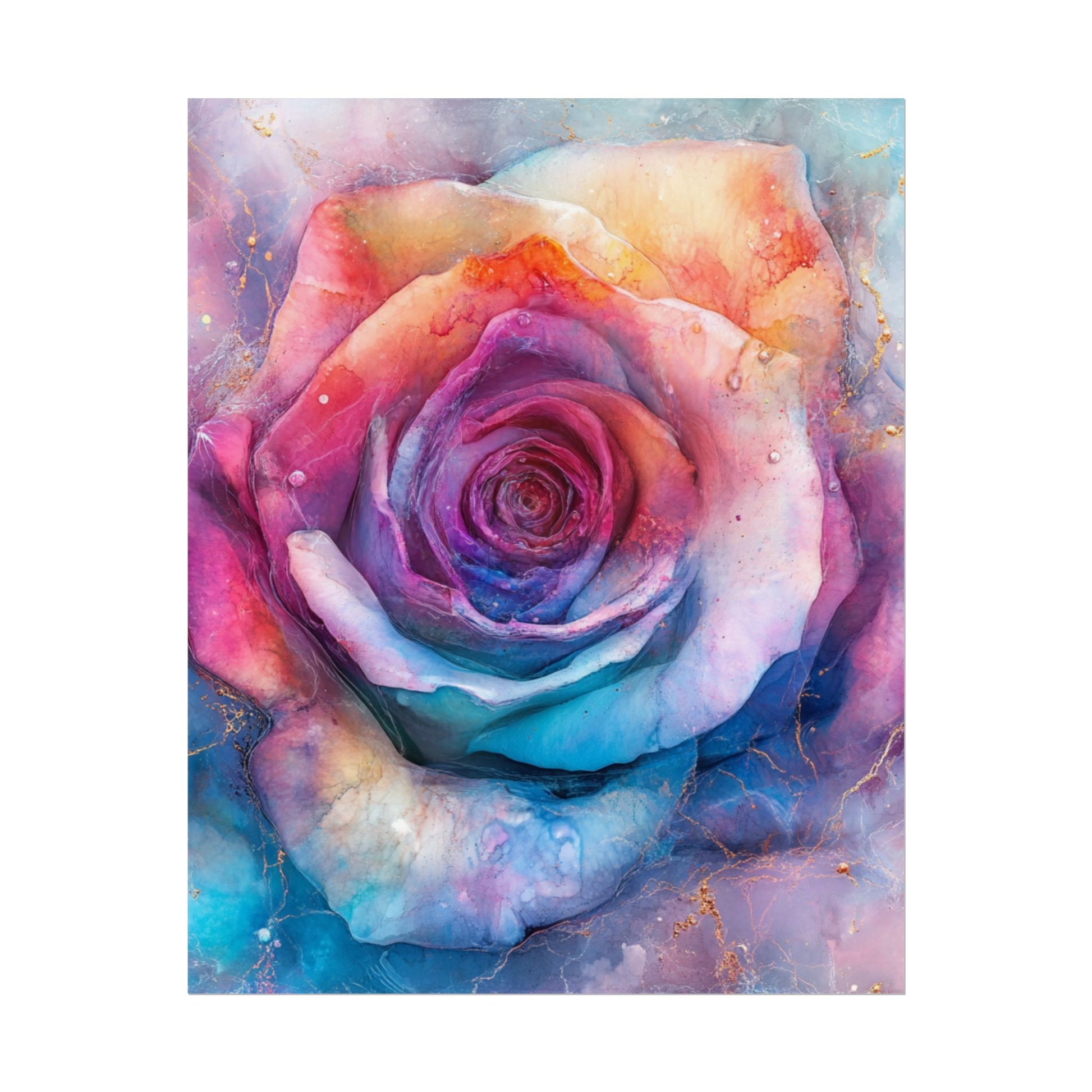 Vibrant Floral Wall Art - Colorful Rose Rolled Posters, Home Decor, Gift for Her, Birthday, Art Print, Boho Decor