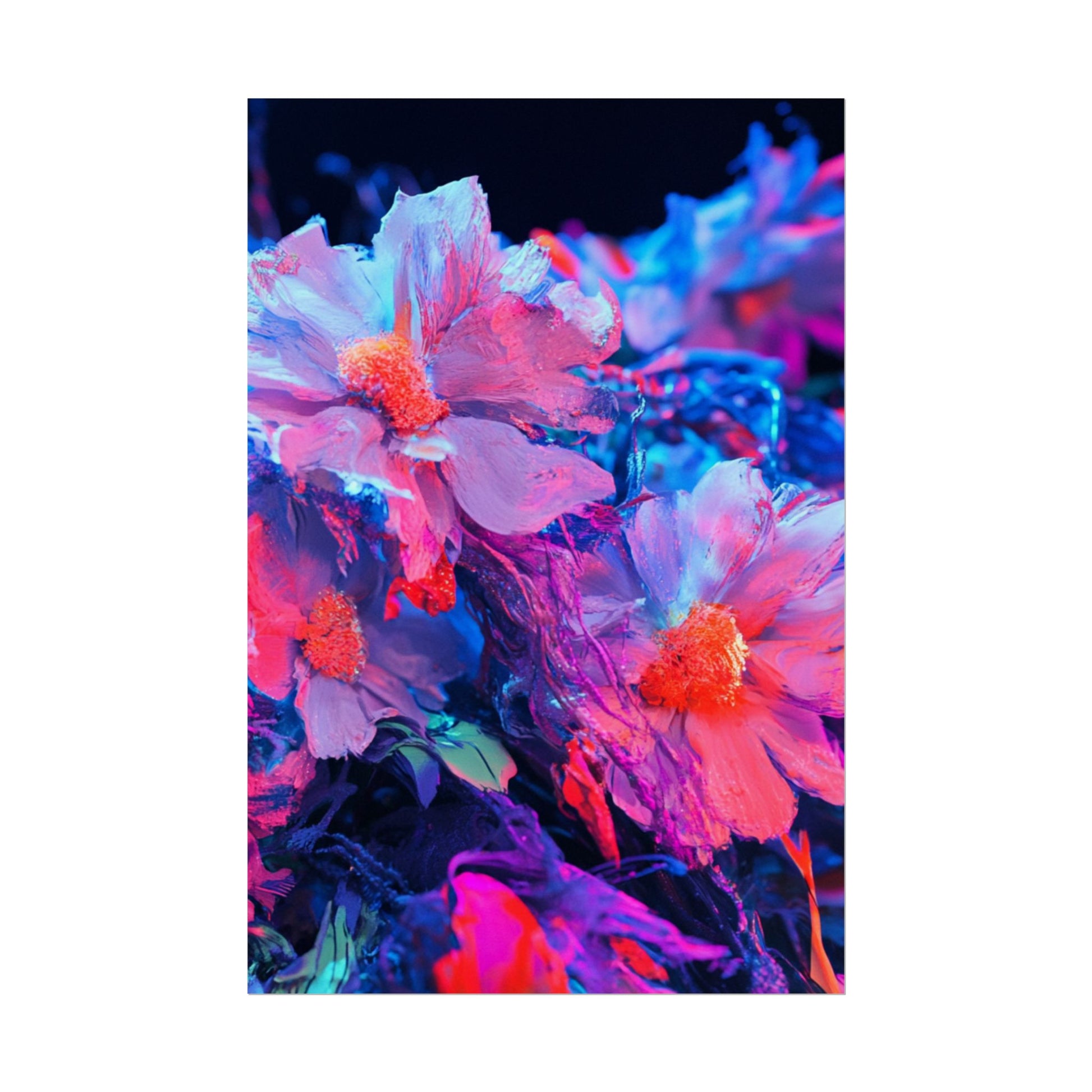 Vibrant Floral Wall Art Prints, Colorful Flower Posters, Home Decor, Boho Wall Art, Gifts for Art Lovers, Modern Room Decor