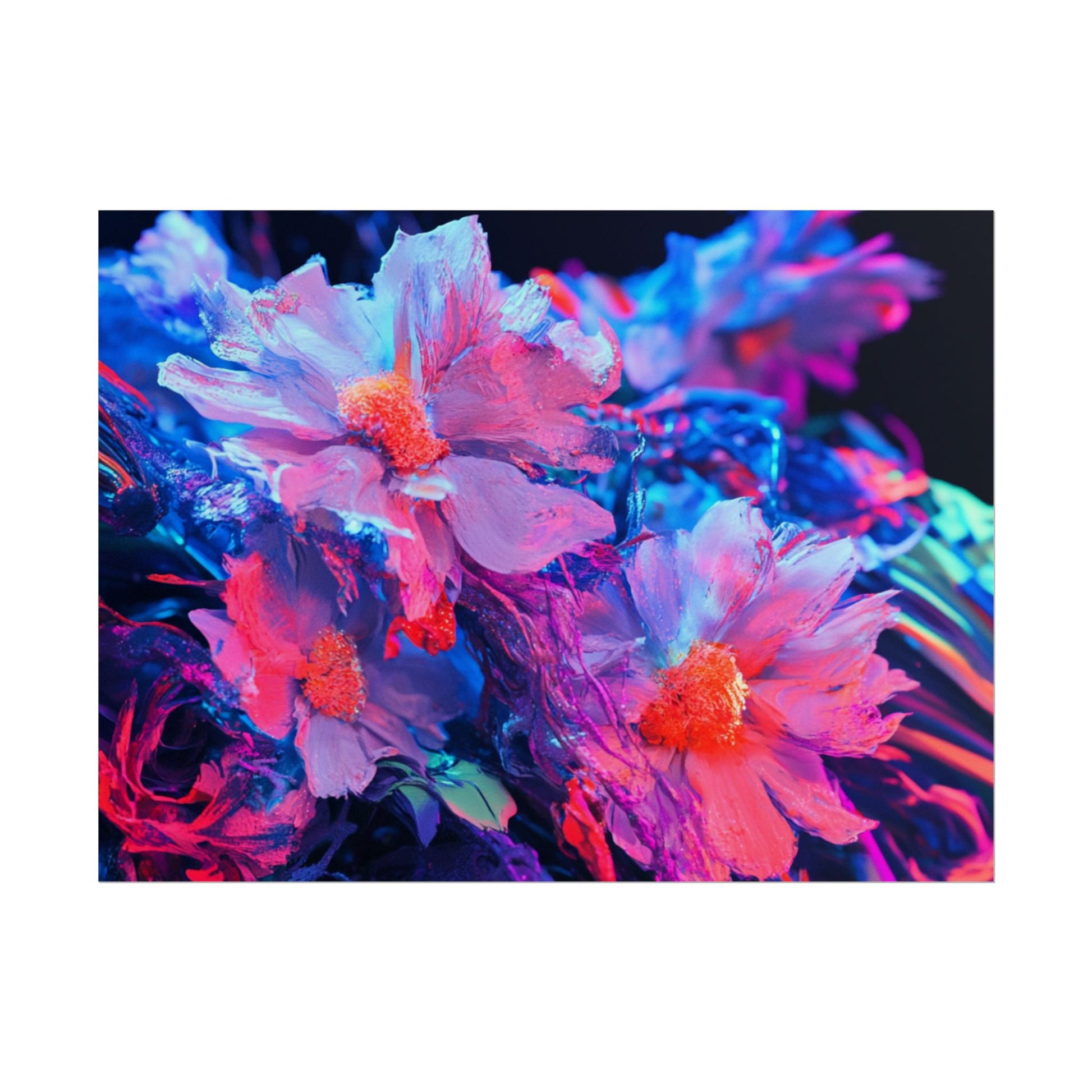 Vibrant Floral Wall Art Prints, Colorful Flower Posters, Home Decor, Boho Wall Art, Gifts for Art Lovers, Modern Room Decor