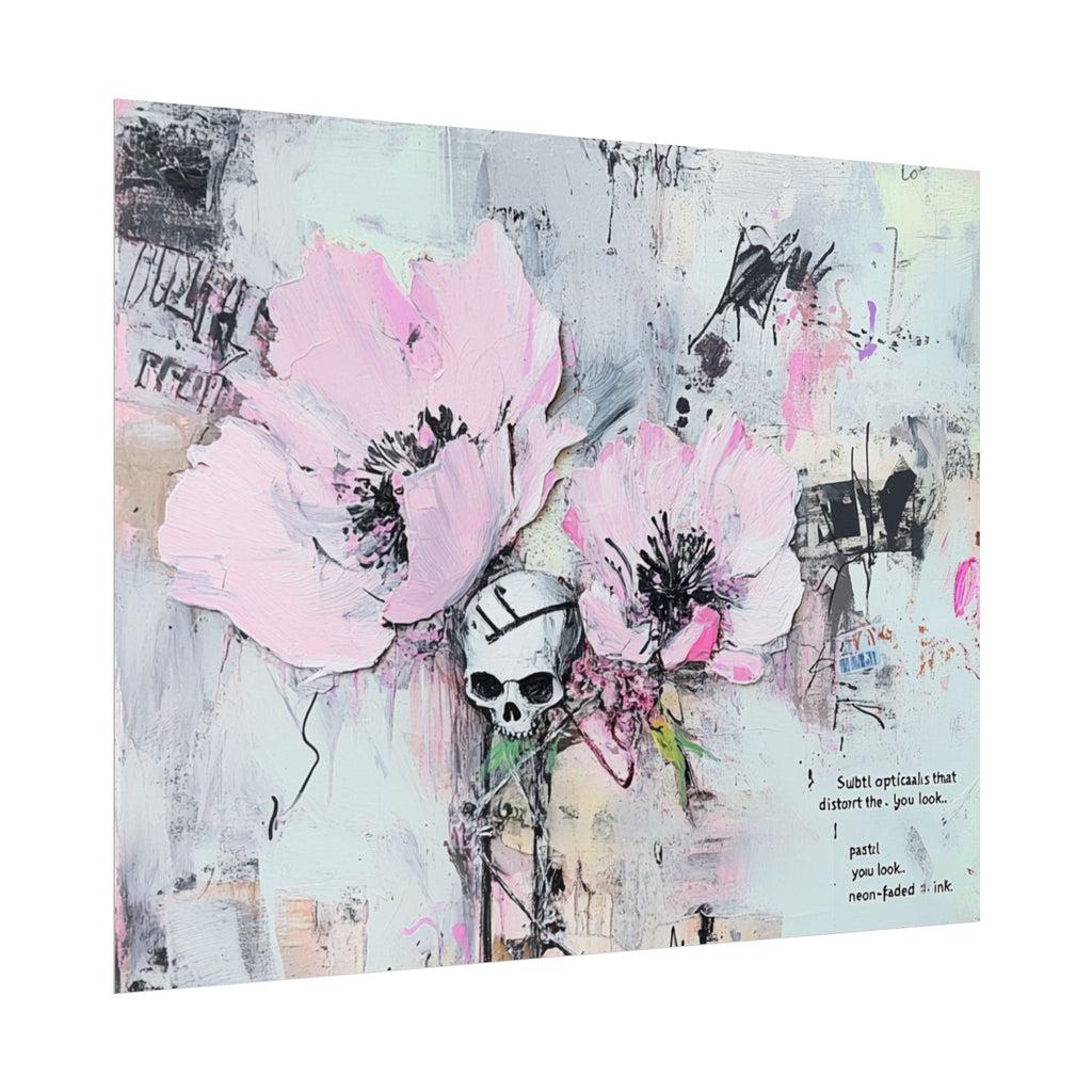 Floral Skull Art Print, Home Decor, Wall Art, Living Room Decor, Gift for Her, Artistic Poster
