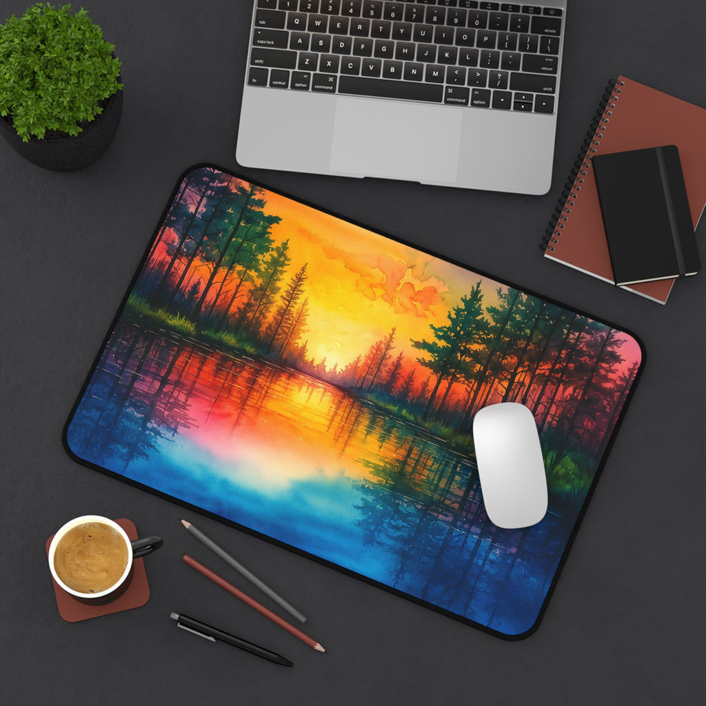 Vibrant Landscape Desk Mat - Nature-Inspired Office Decor for Home and Work, Mouse Pad, Gift for Nature Lovers, Eco-Friendly