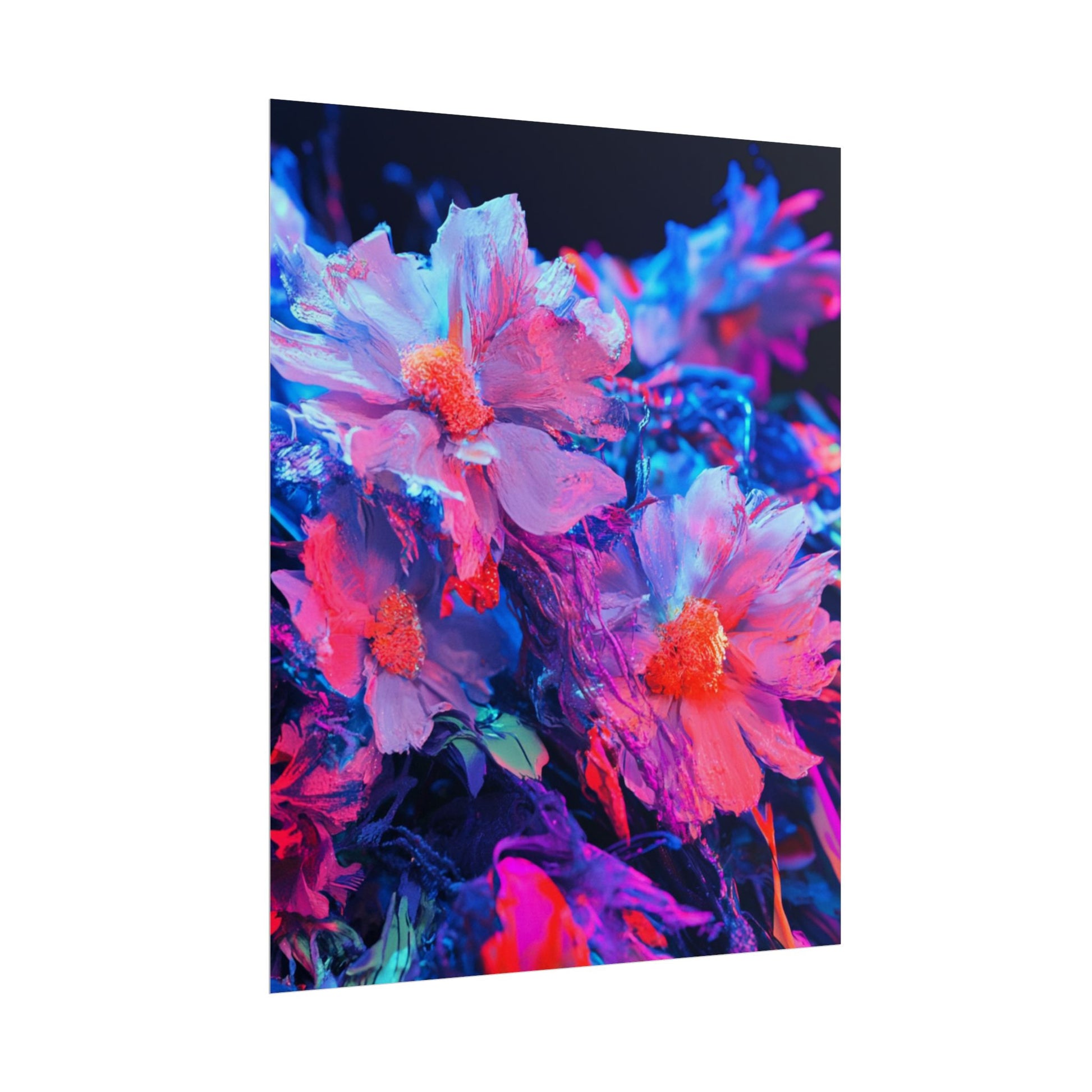 Vibrant Floral Wall Art Prints, Colorful Flower Posters, Home Decor, Boho Wall Art, Gifts for Art Lovers, Modern Room Decor