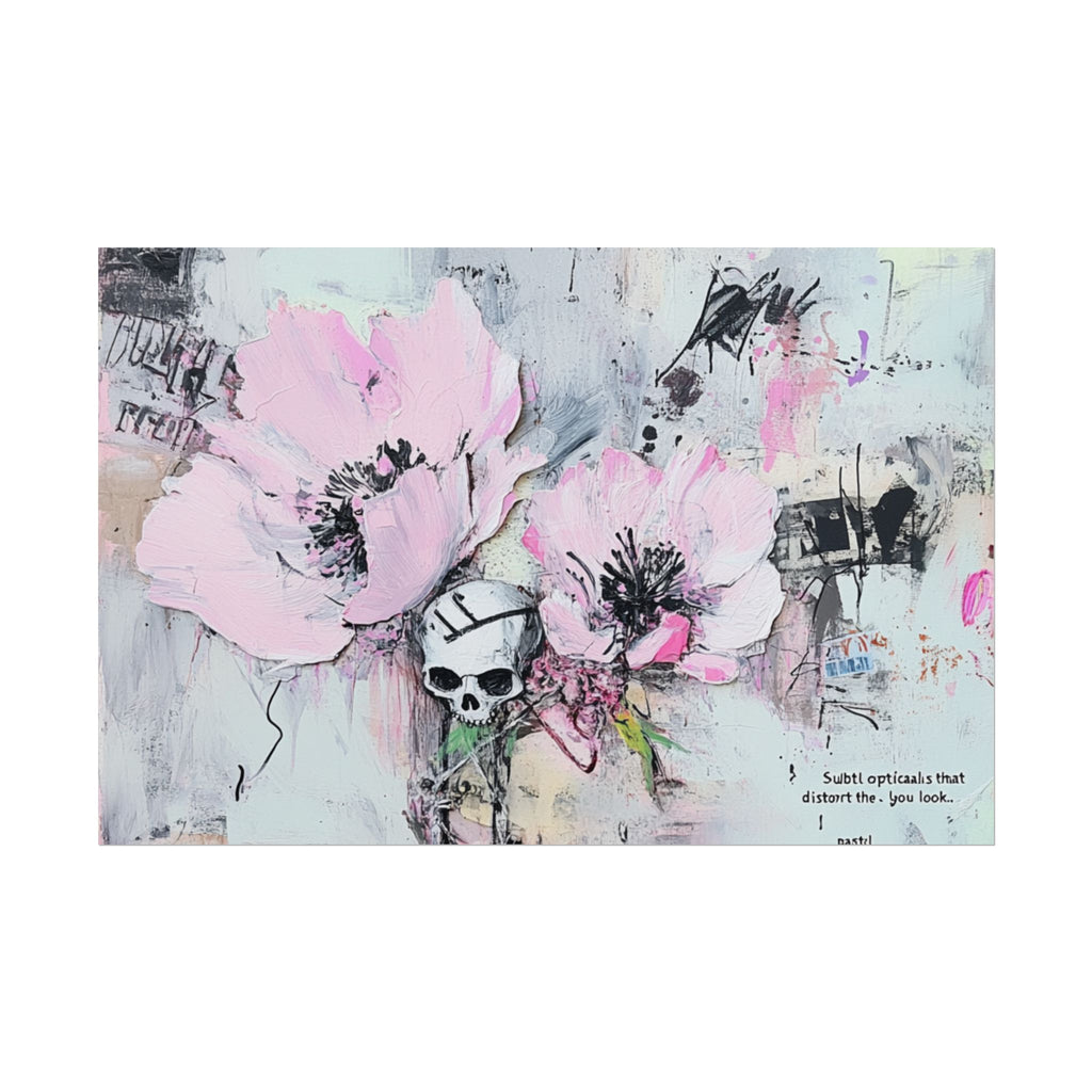 Floral Skull Art Print, Home Decor, Wall Art, Living Room Decor, Gift for Her, Artistic Poster