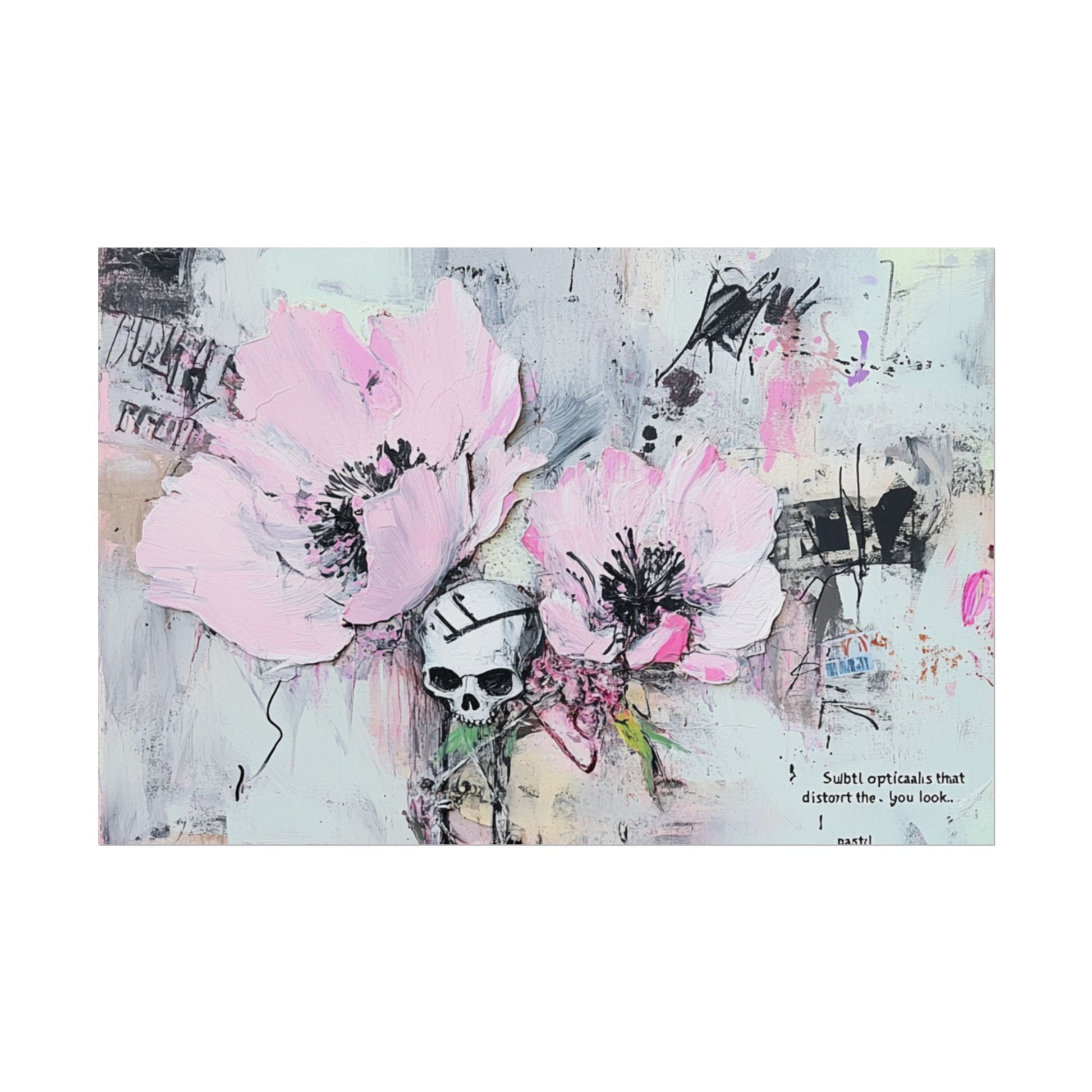 Floral Skull Art Print, Home Decor, Wall Art, Living Room Decor, Gift for Her, Artistic Poster