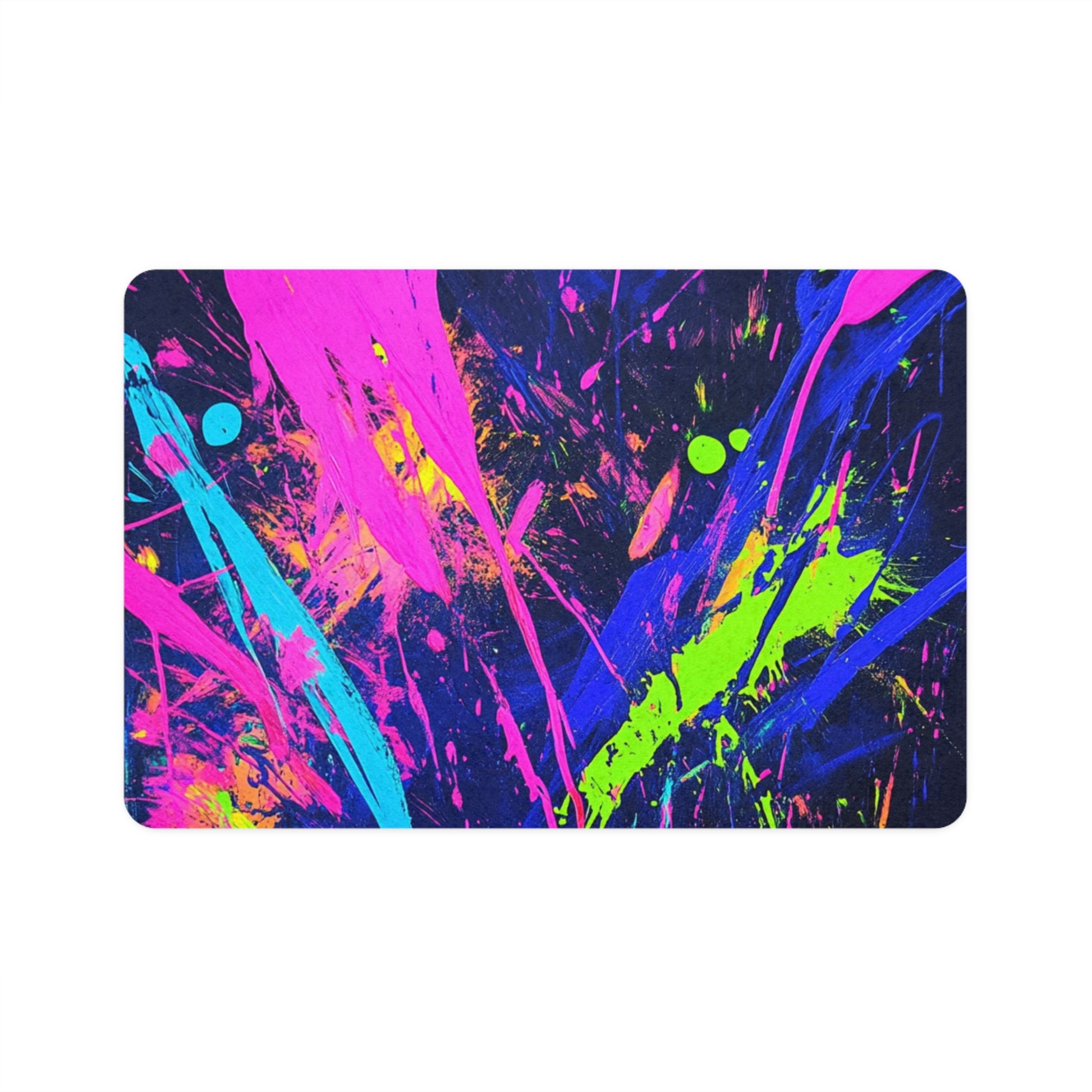 Vibrant Pet Food Mat for Stylish Feeding, Non-slip Dog Bowl Placemat, Colorful Feline Feeding Pad, Modern Cat Mat, Cute Pet Accessories