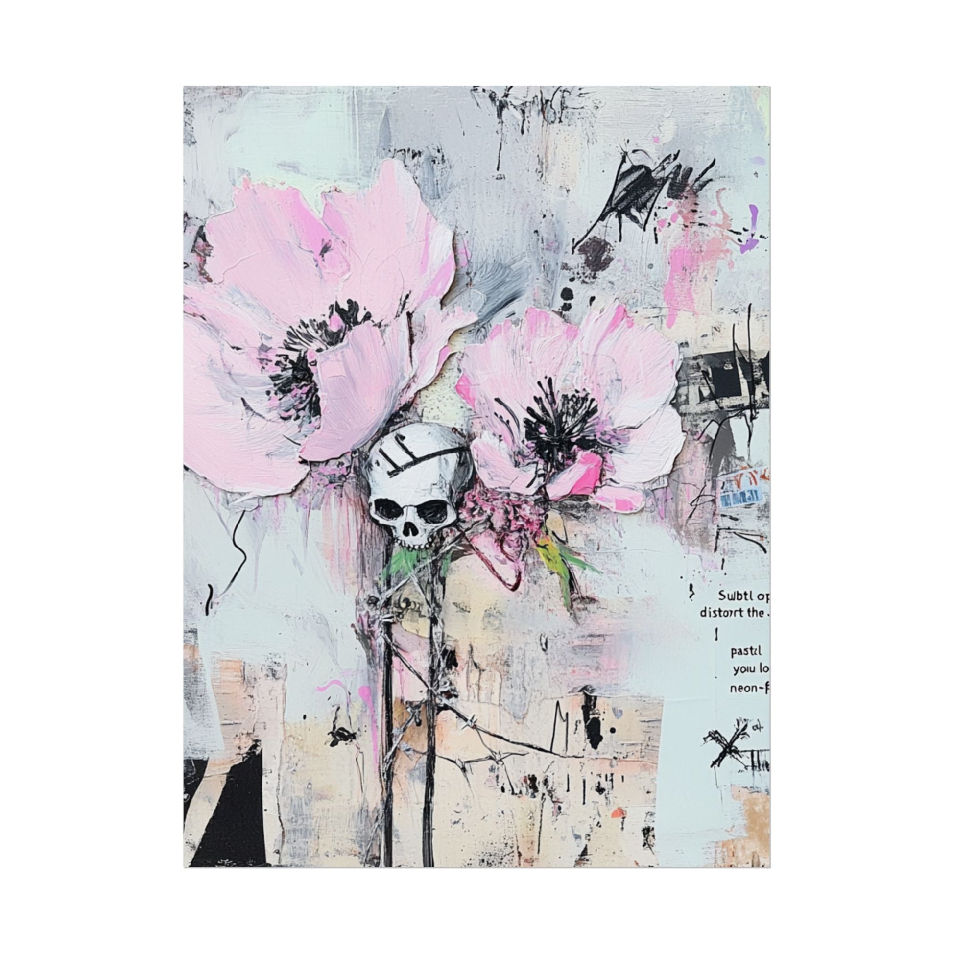 Floral Skull Art Print, Home Decor, Wall Art, Living Room Decor, Gift for Her, Artistic Poster