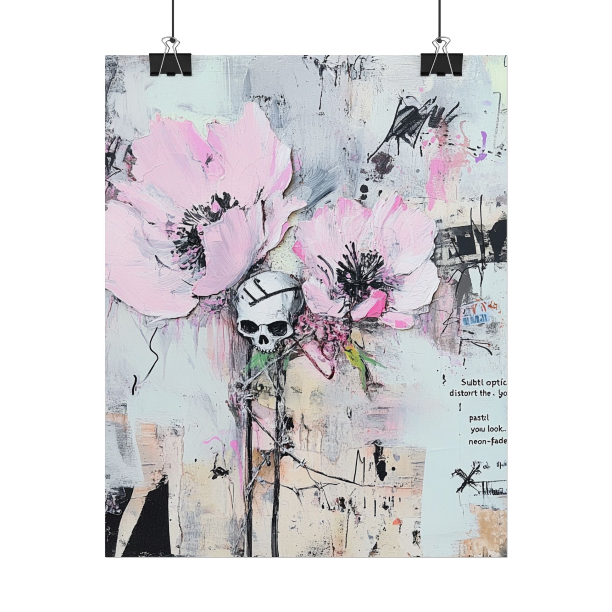 Floral Skull Art Print, Home Decor, Wall Art, Living Room Decor, Gift for Her, Artistic Poster