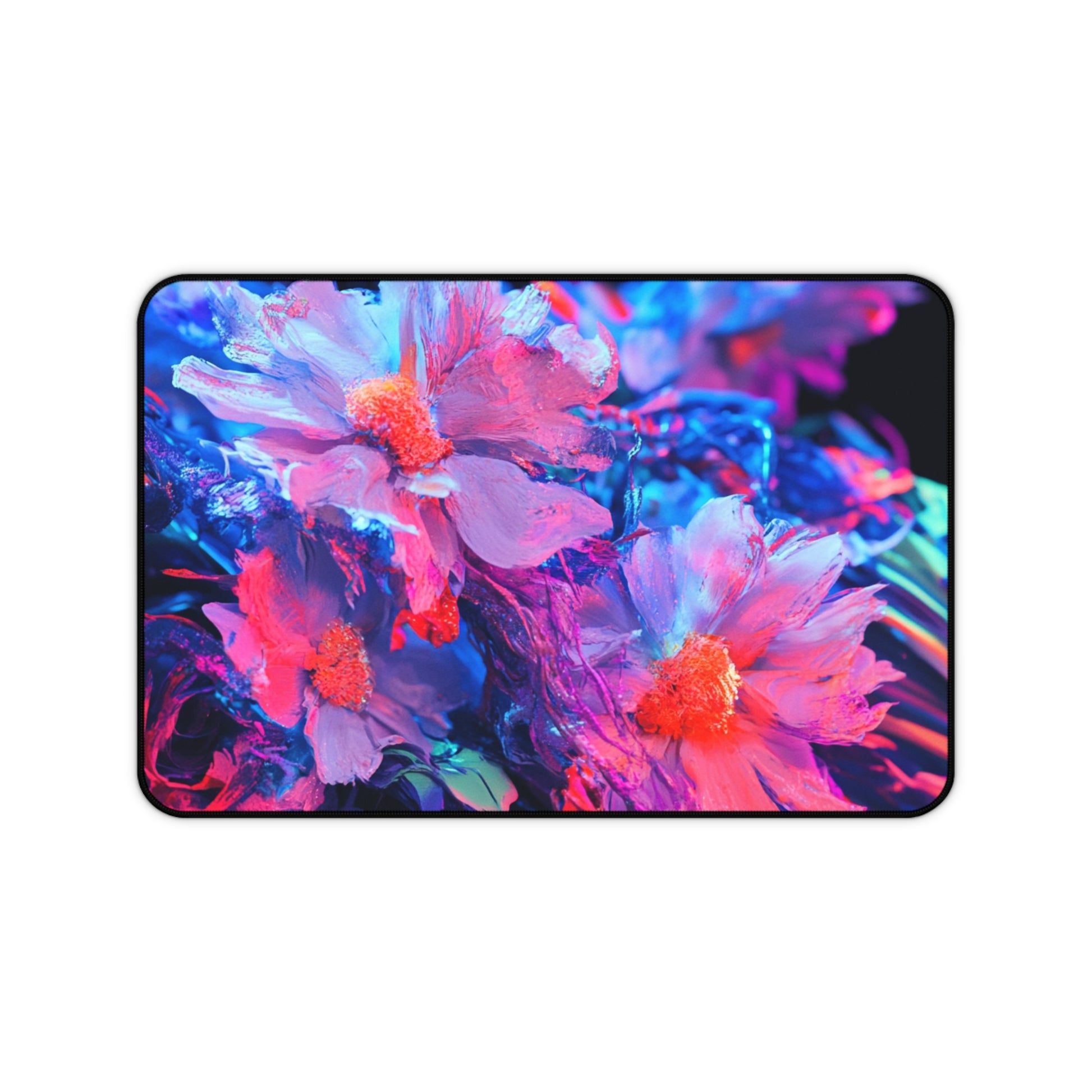 Vibrant Floral Desk Mat, Desk Organizer, Office Decor, Colorful Mouse Pad, Gift for Students, Home Office Essentials