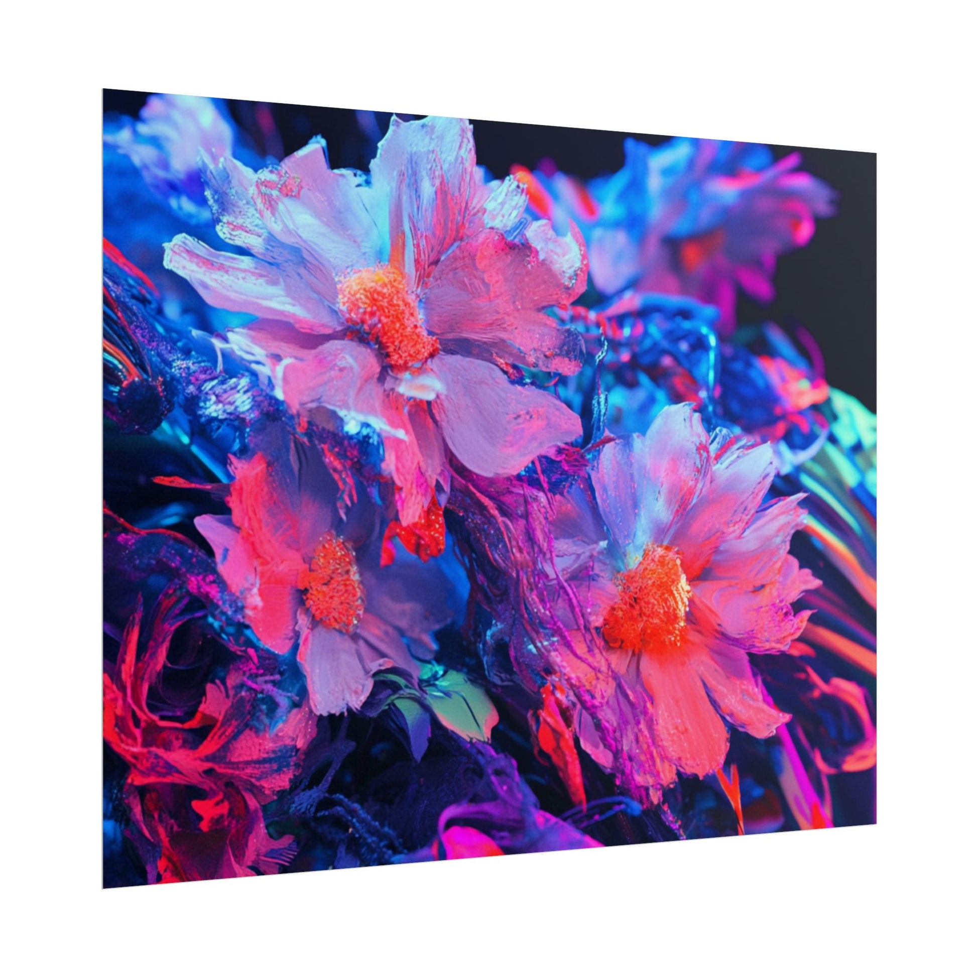 Vibrant Floral Wall Art Prints, Colorful Flower Posters, Home Decor, Boho Wall Art, Gifts for Art Lovers, Modern Room Decor