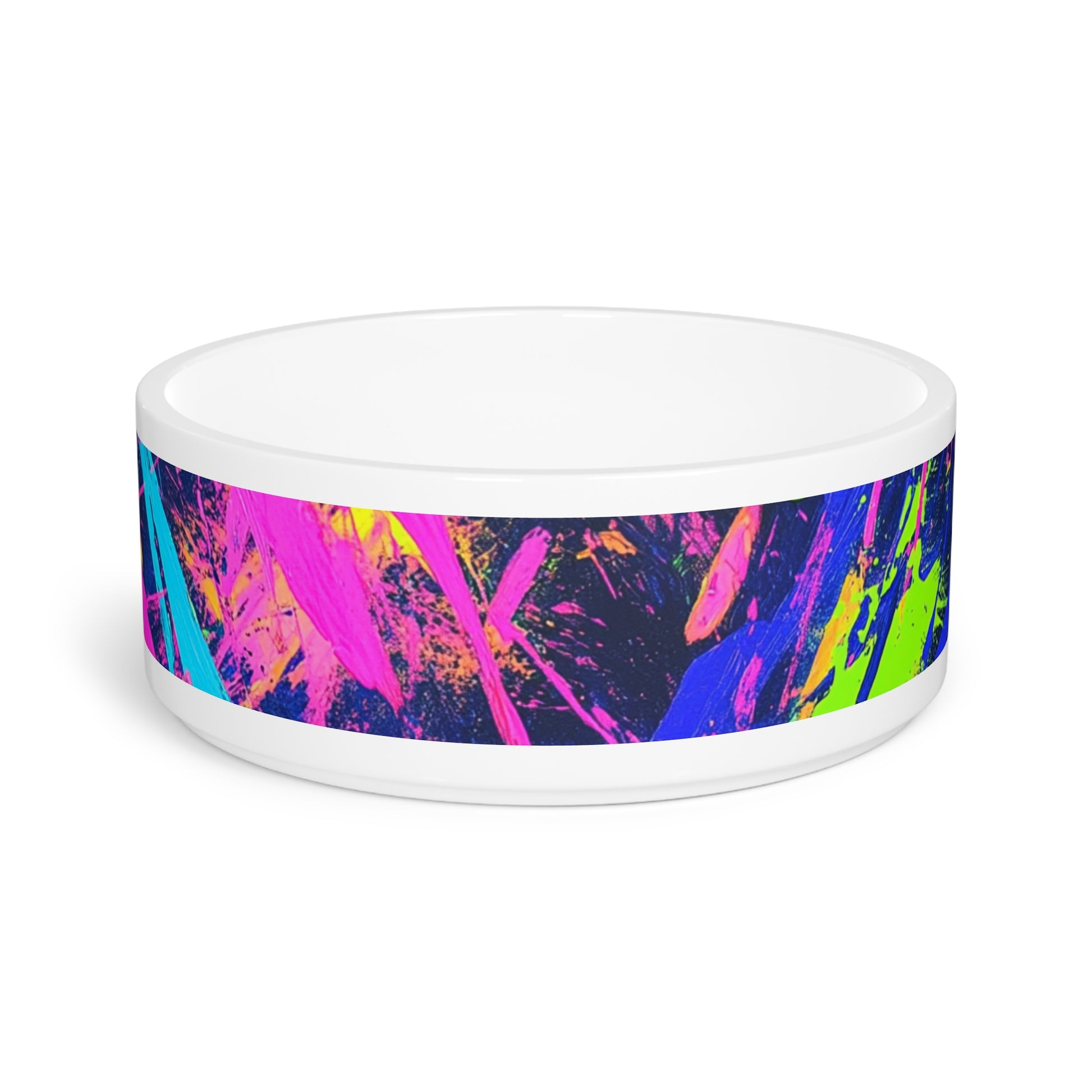 Vibrant Pet Bowl for Stylish Pets, Colorful Dog Dish, Unique Cat Bowl, Decorative Pet Feeding Dish, Modern Pet Accessory