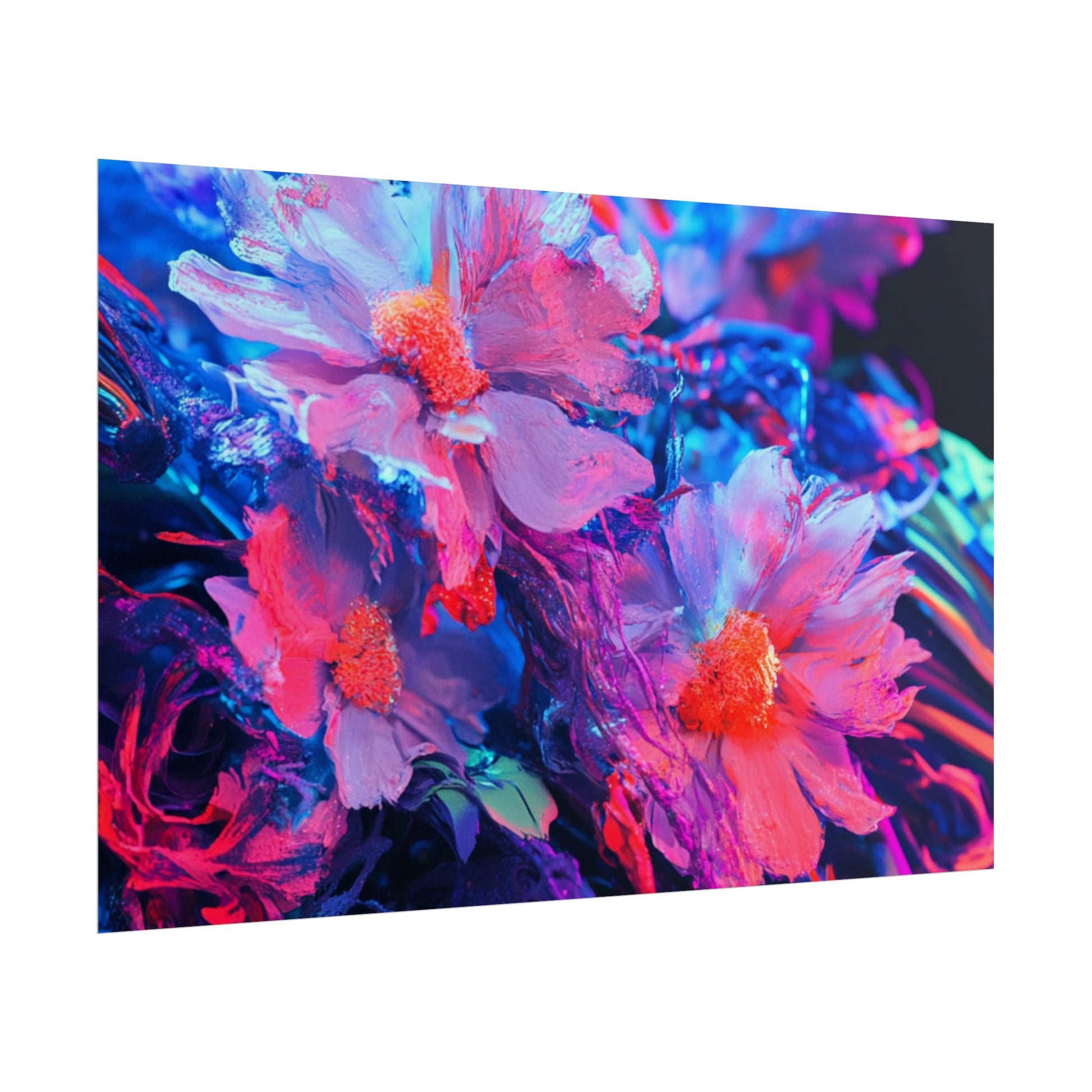 Vibrant Floral Wall Art Prints, Colorful Flower Posters, Home Decor, Boho Wall Art, Gifts for Art Lovers, Modern Room Decor