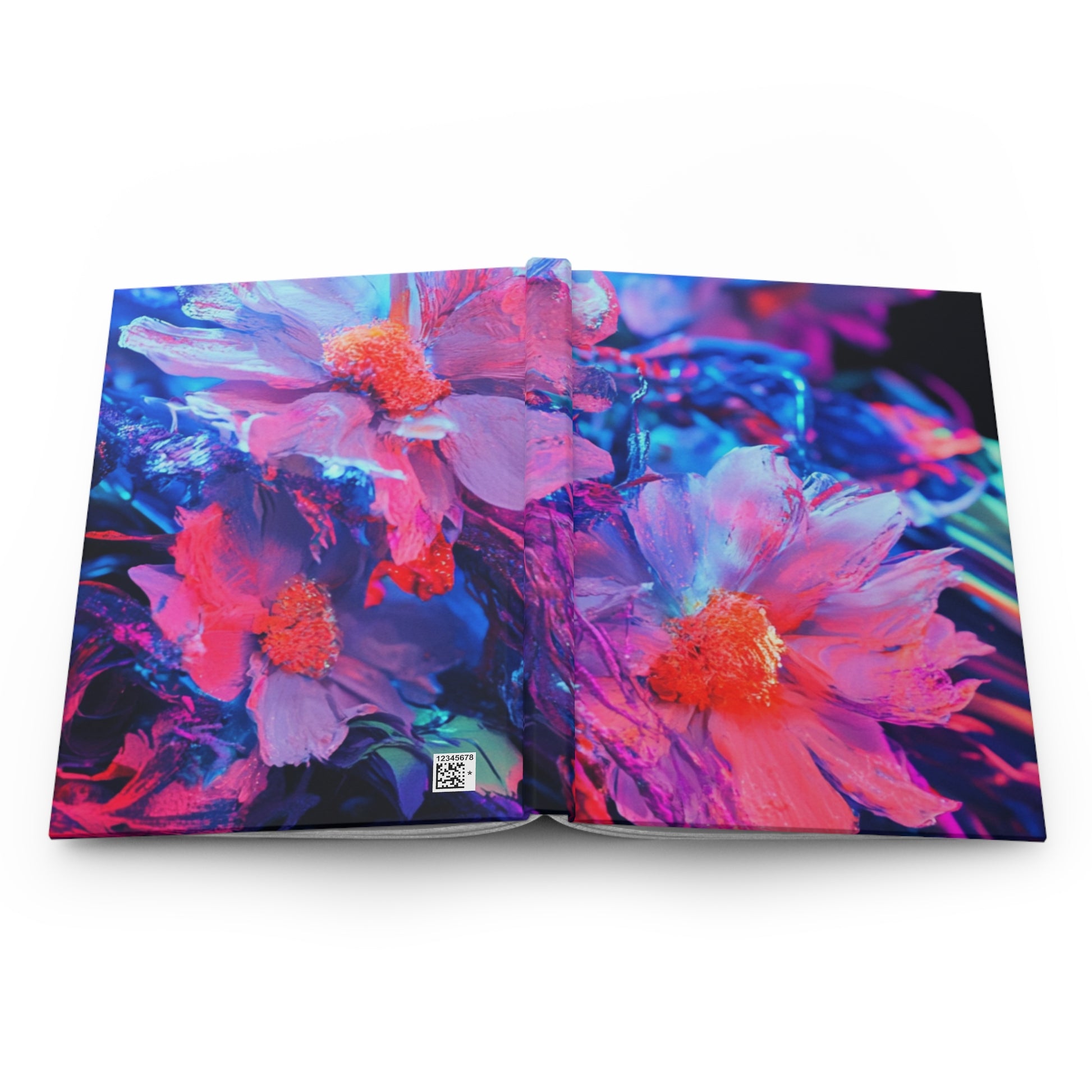 Vibrant Floral Hardcover Journal, Colorful Notebook, Artistic Writing Journal, Gift for Her, Unique Journal for Writers