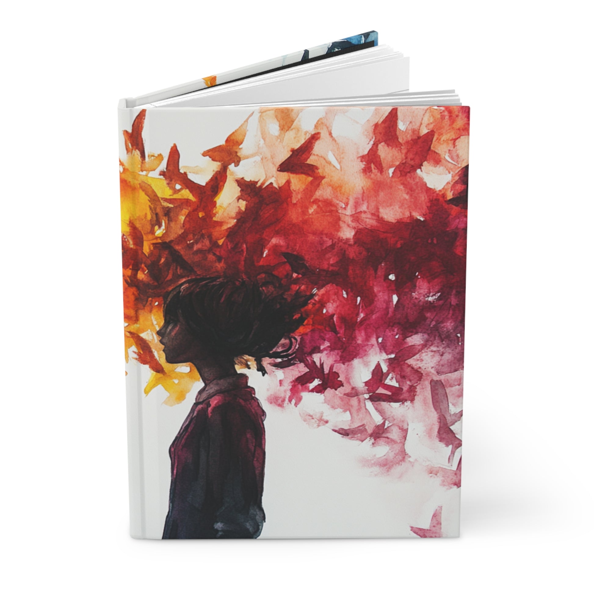 Vibrant Hardcover Journal, Artistic Notebook for Creativity, Gift for Artists, Writing, Inkwell Inspiration, Journal, Sketchbook