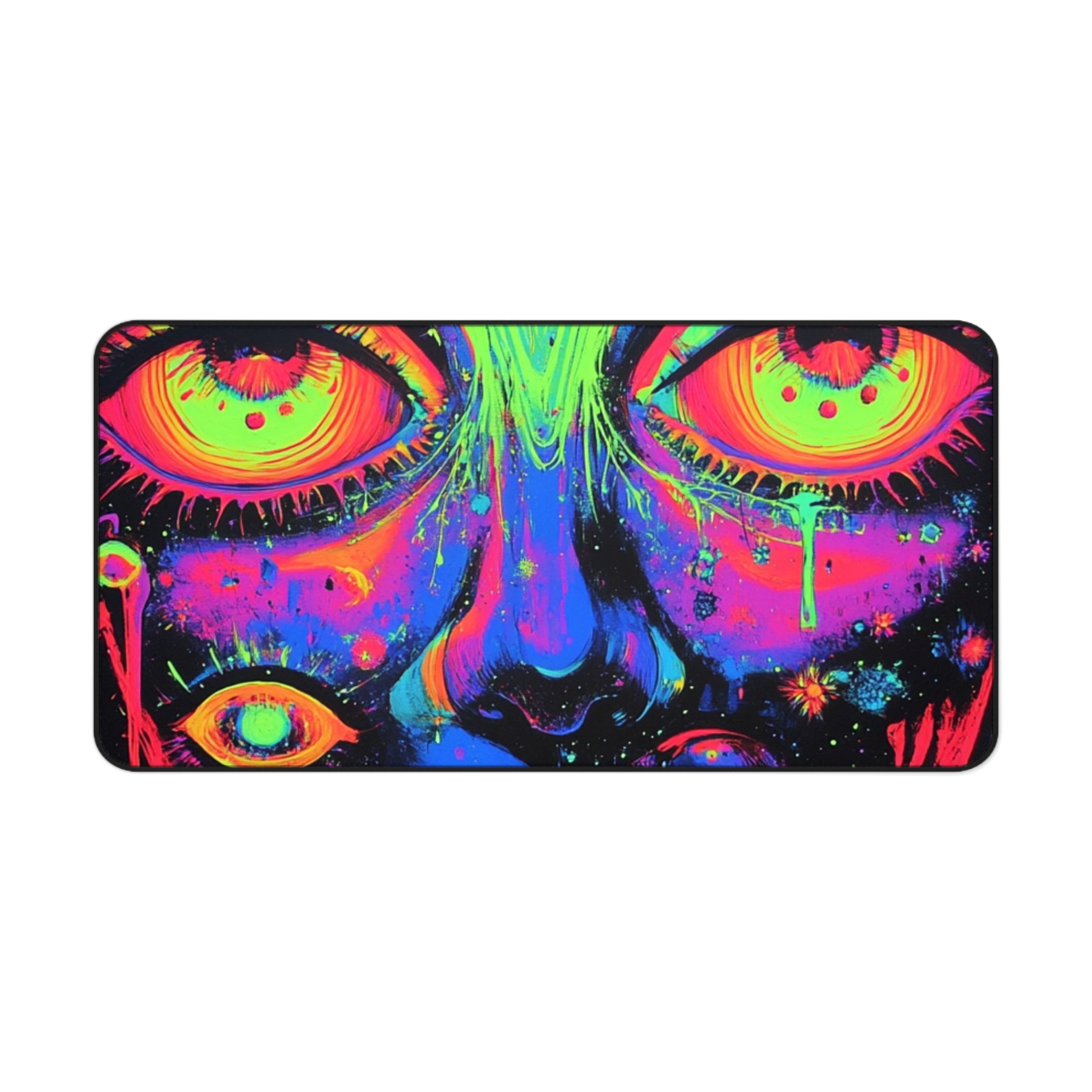 Psychedelic Art Desk Mat, Colorful Office Decor, Gaming Mouse Pad, Unique Gift for Artists, Vibrant Home Workspace