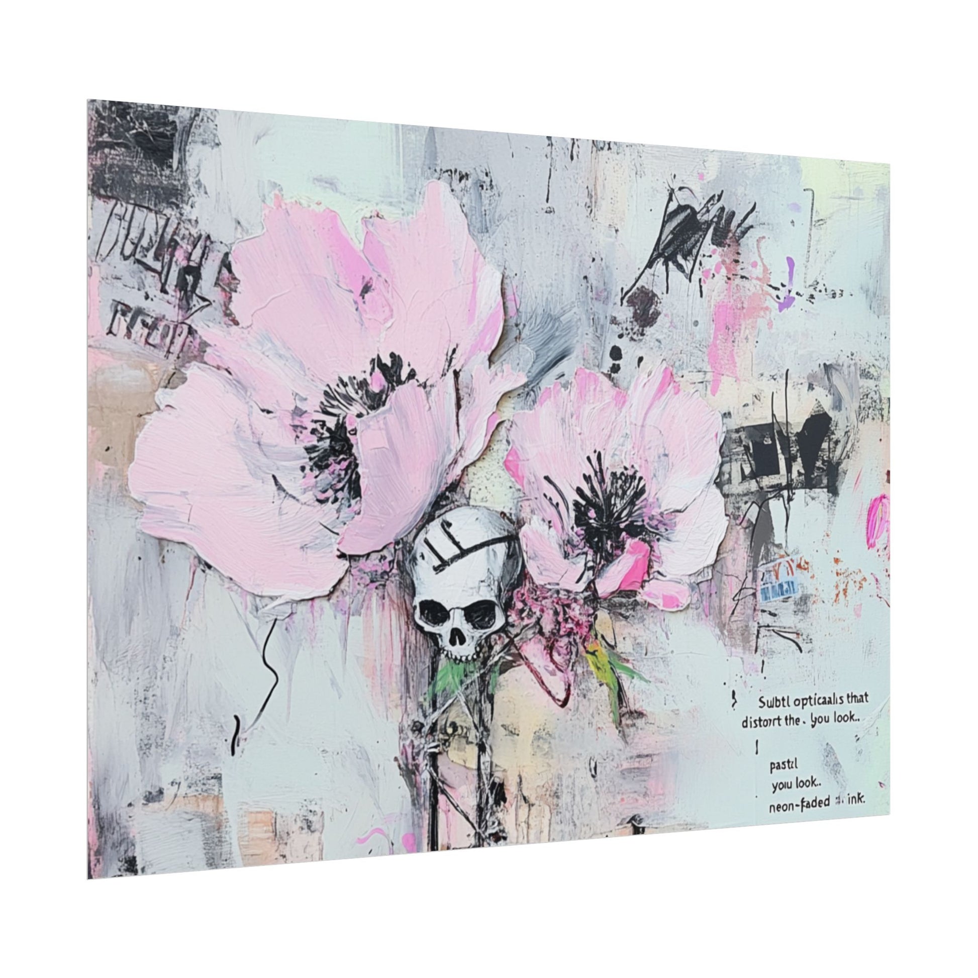 Floral Skull Art Print, Home Decor, Wall Art, Living Room Decor, Gift for Her, Artistic Poster