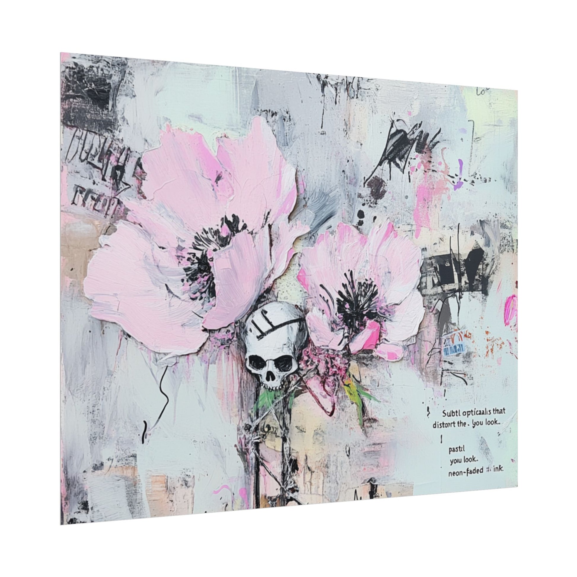 Floral Skull Art Print, Home Decor, Wall Art, Living Room Decor, Gift for Her, Artistic Poster