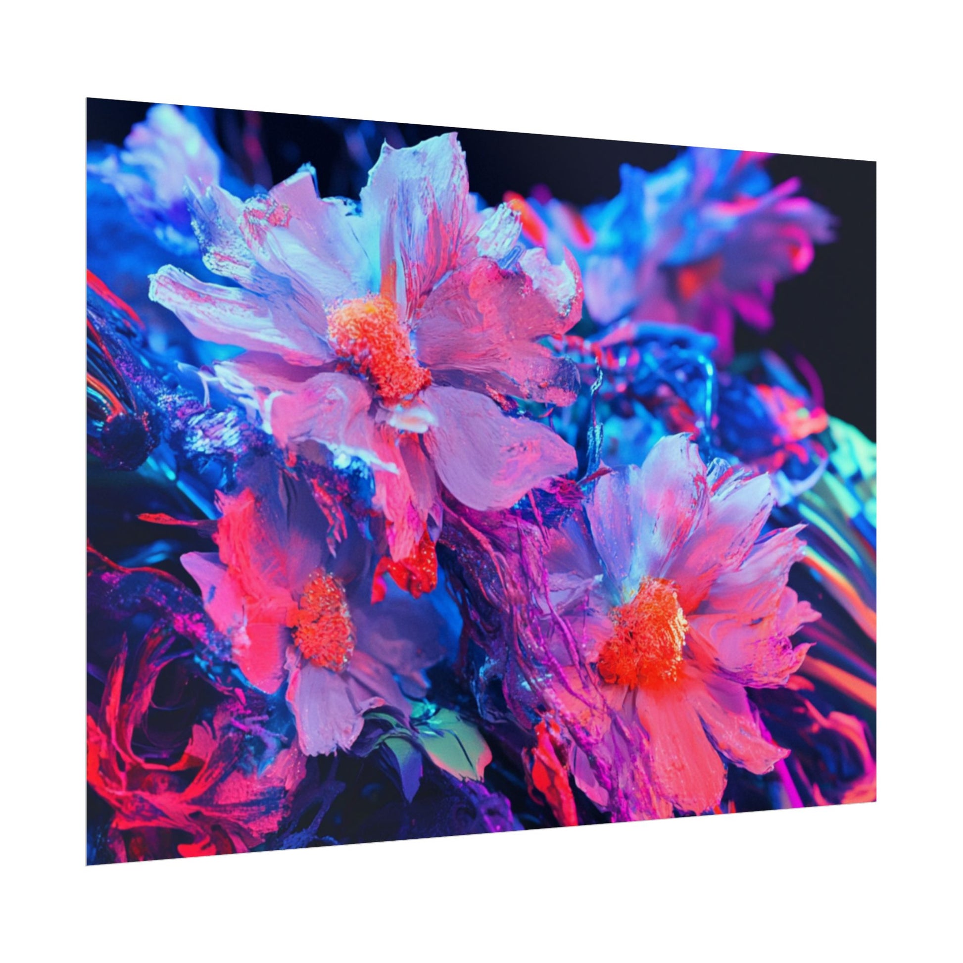 Vibrant Floral Wall Art Prints, Colorful Flower Posters, Home Decor, Boho Wall Art, Gifts for Art Lovers, Modern Room Decor