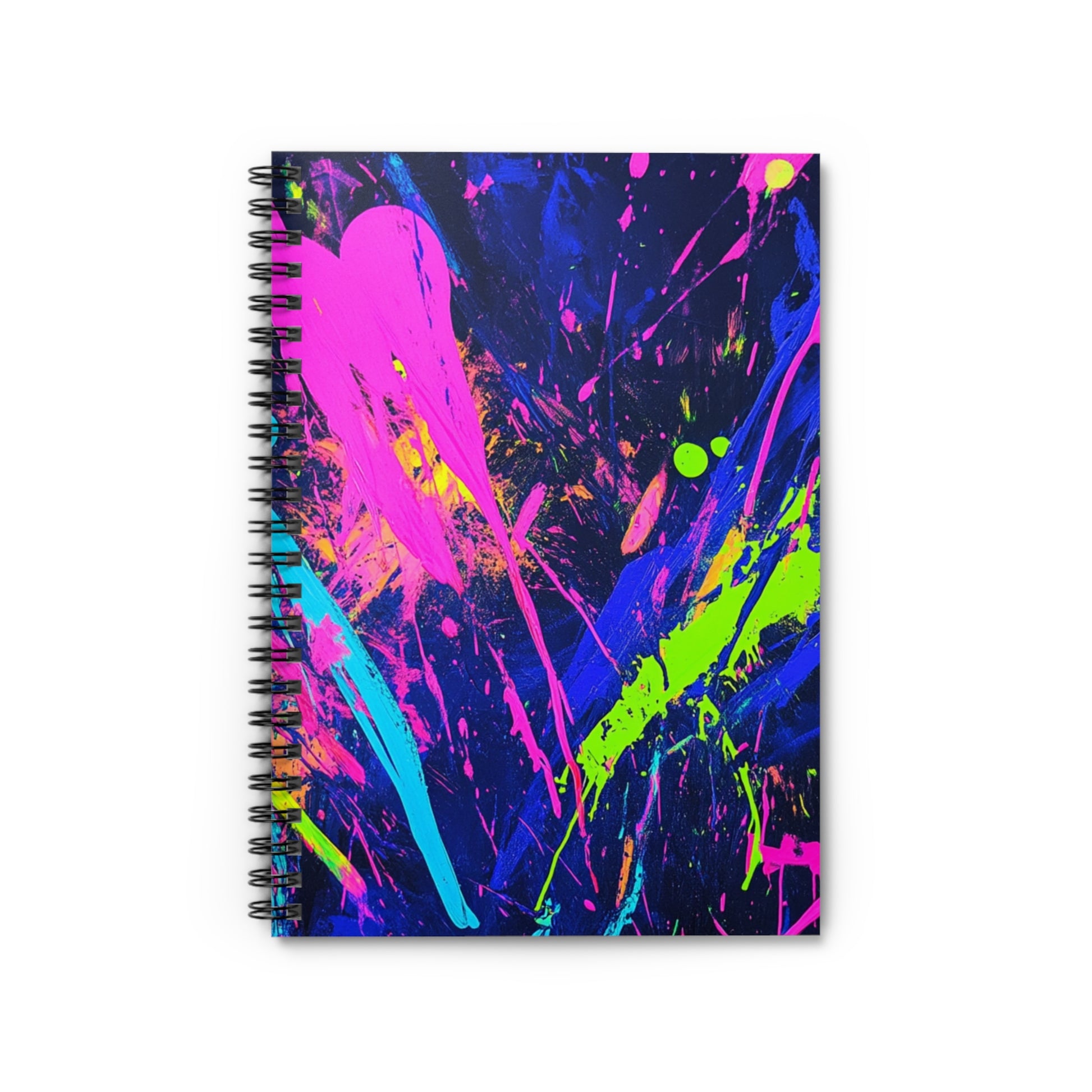 Vibrant Spiral Notebook, Colorful Journal, Abstract Design Notebook, Ruled Line Spiral, Artistic School Supplies, Unique Gift for Creatives