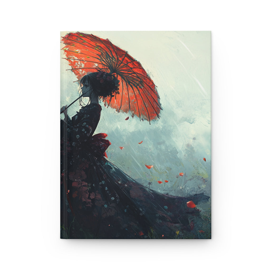 Elegant Hardcover Journal for Creative Souls, Writing, Journaling, Gift for Artists, Personal Diary, Black and Red Design