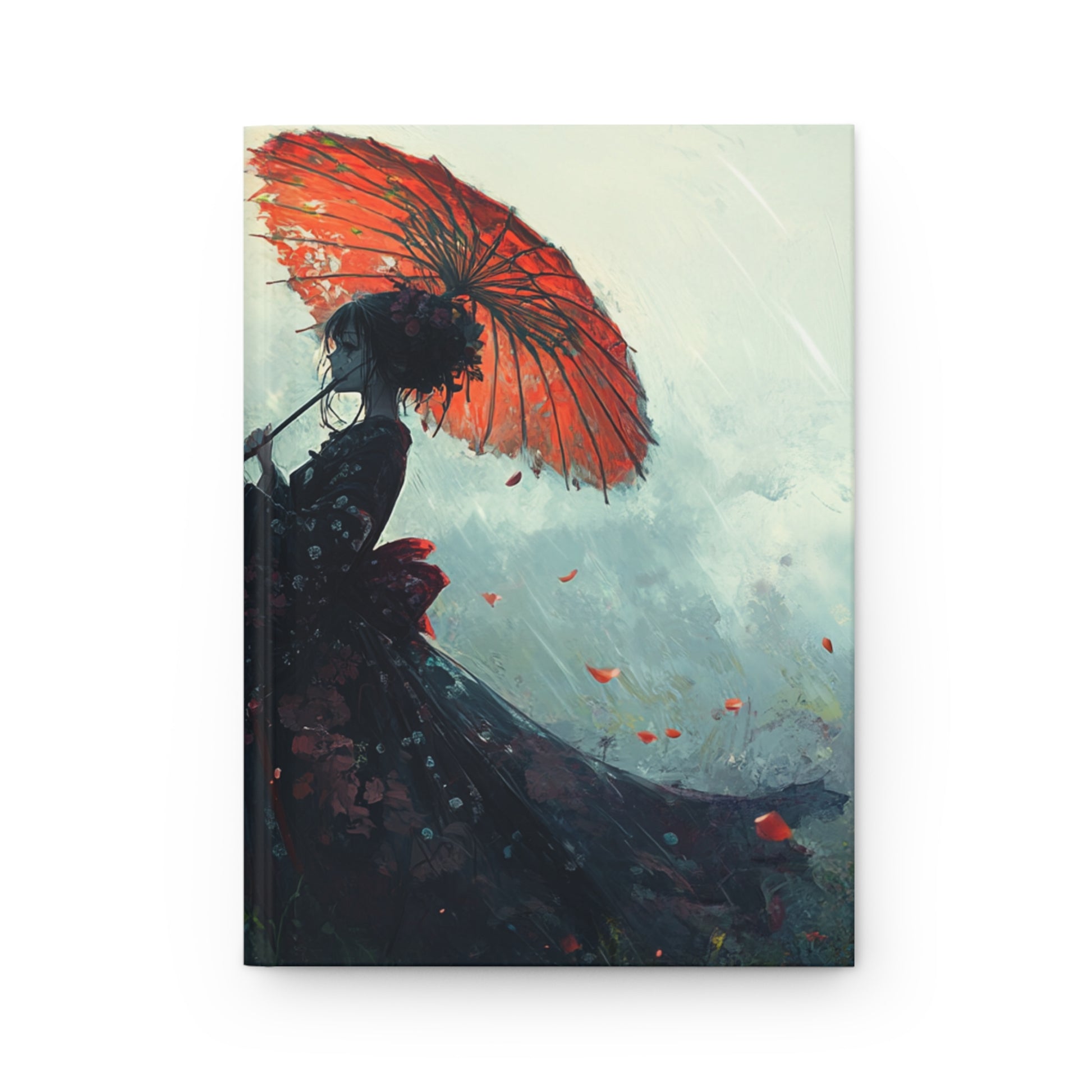 Elegant Hardcover Journal for Creative Souls, Writing, Journaling, Gift for Artists, Personal Diary, Black and Red Design