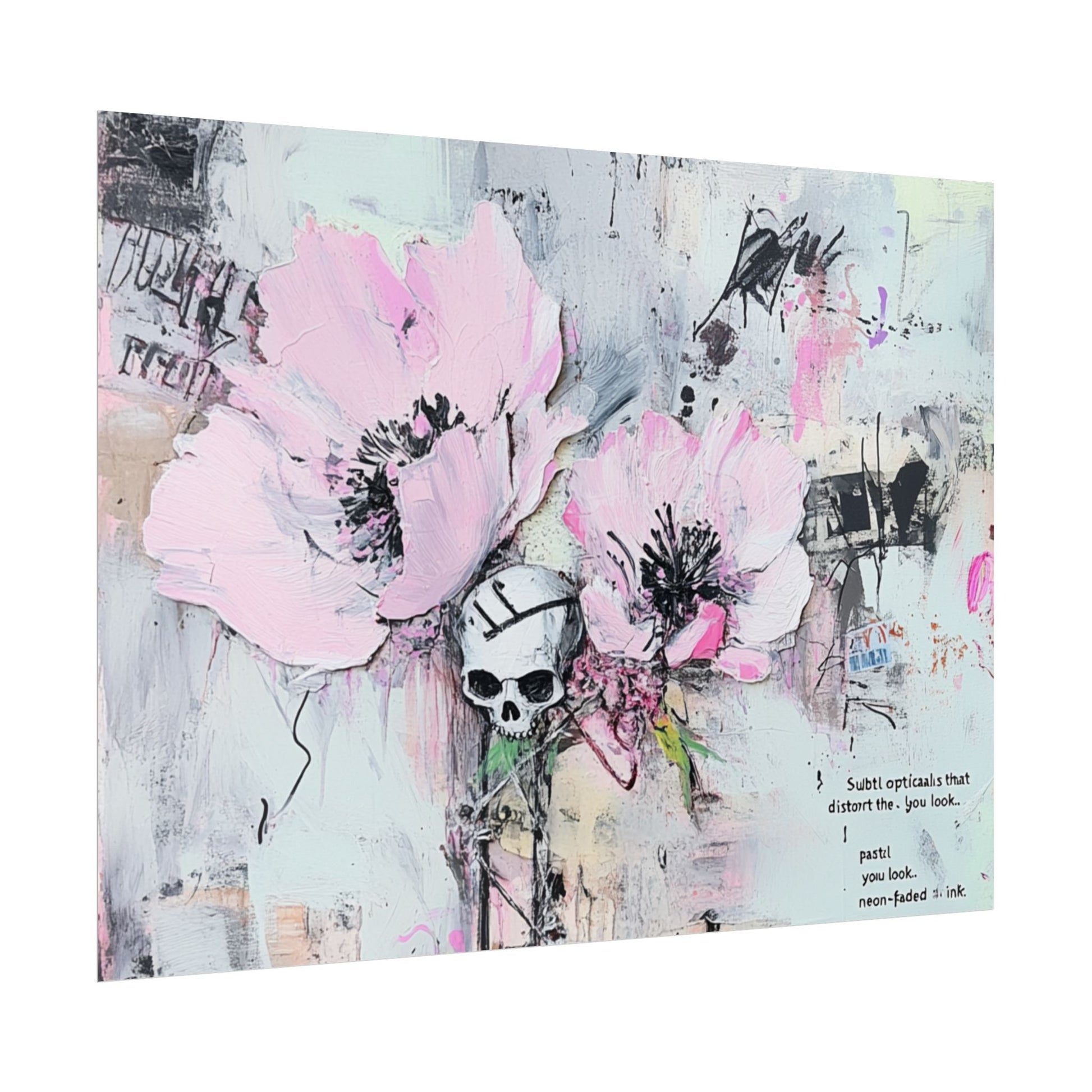 Floral Skull Art Print, Home Decor, Wall Art, Living Room Decor, Gift for Her, Artistic Poster