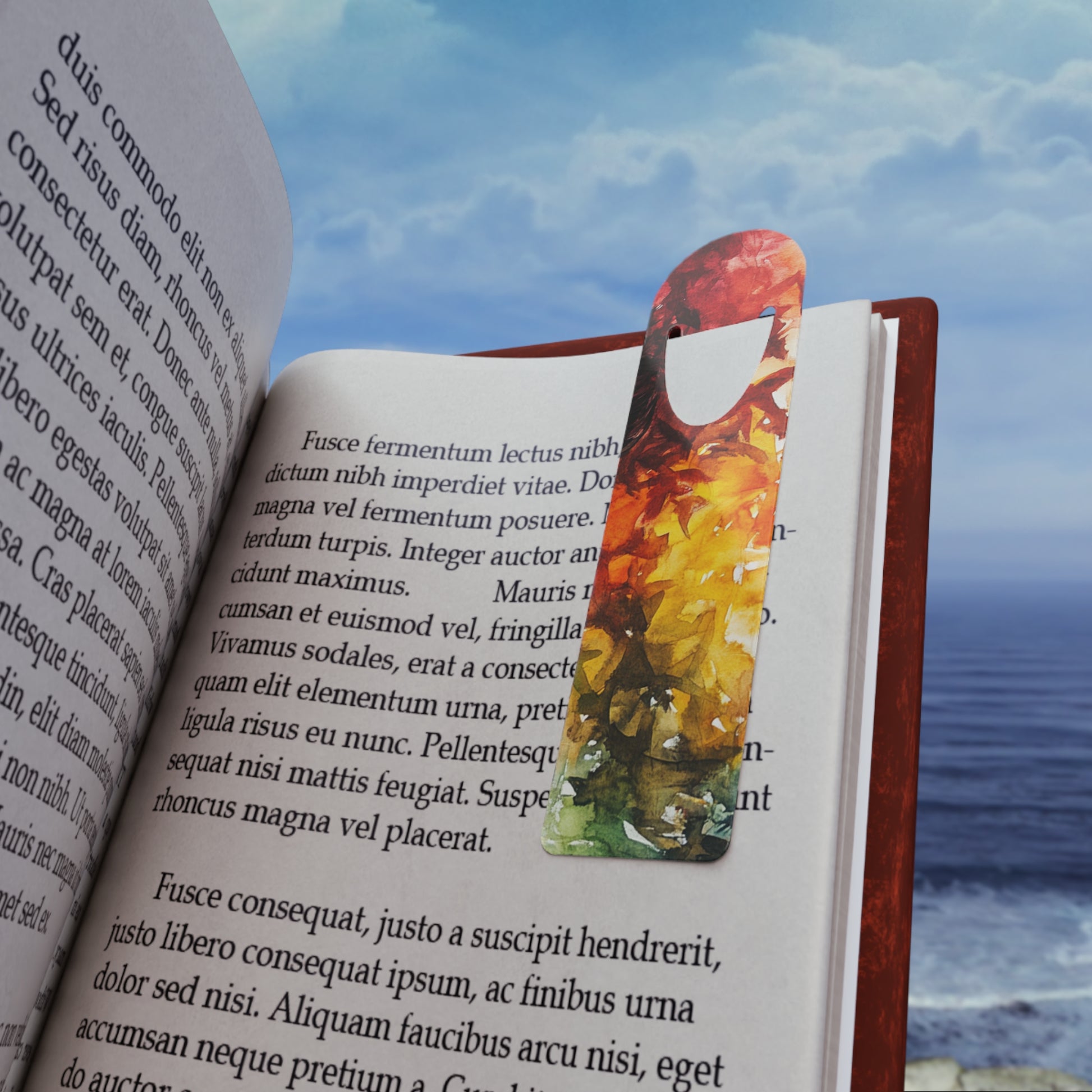 Autumn Leaves Bookmark, Personalized Gift for Readers, Fall Decor for Book Lovers, Unique Literary Accessory, Reading Tool