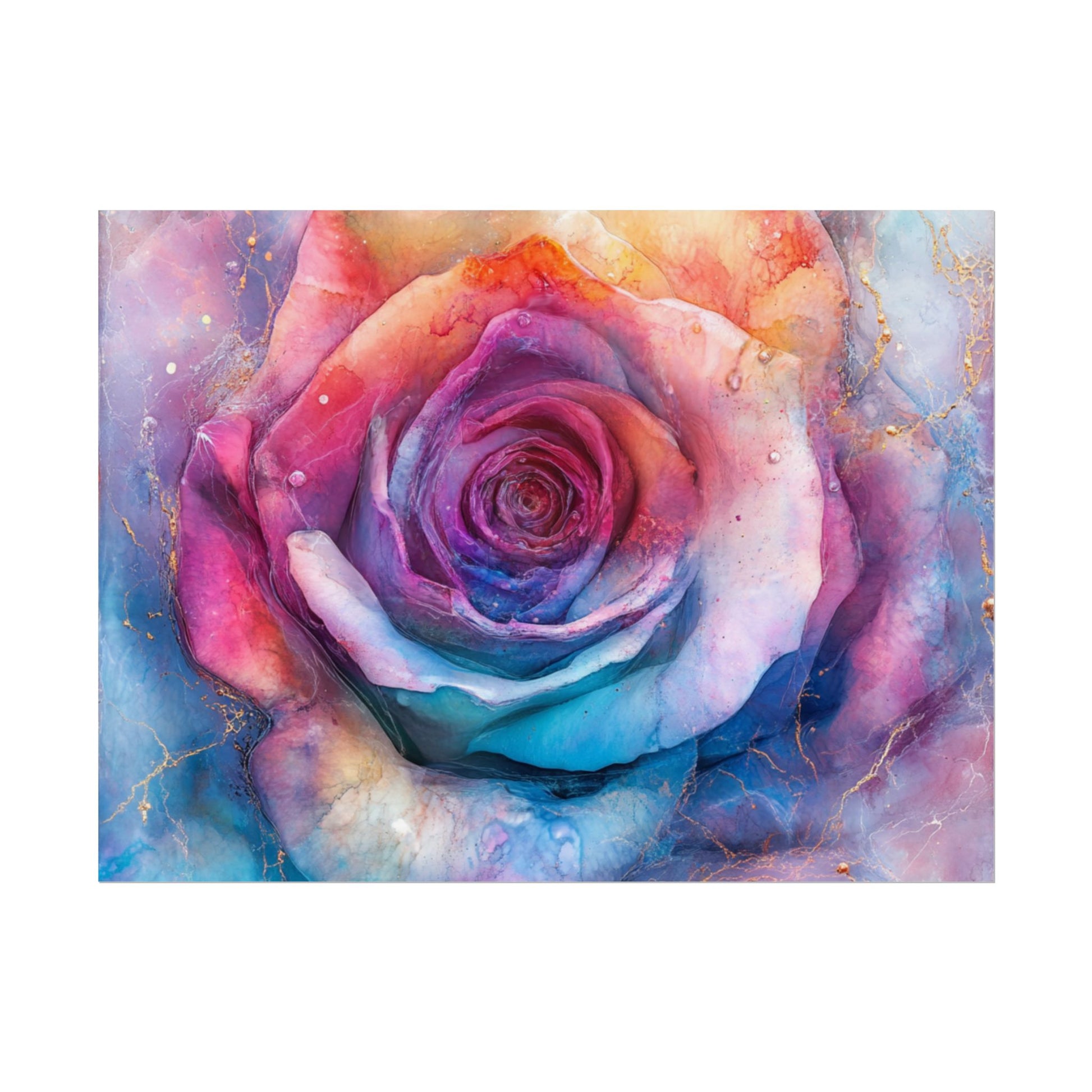 Vibrant Floral Wall Art - Colorful Rose Rolled Posters, Home Decor, Gift for Her, Birthday, Art Print, Boho Decor