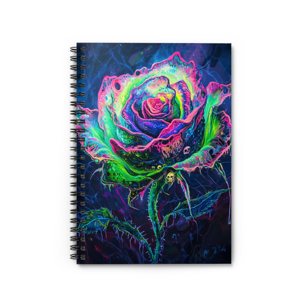 Vibrant Rose Spiral Notebook - Ruled Line, Colorful Journal, Floral Stationery, Gift for Artists, Creative Writing, School Supplies