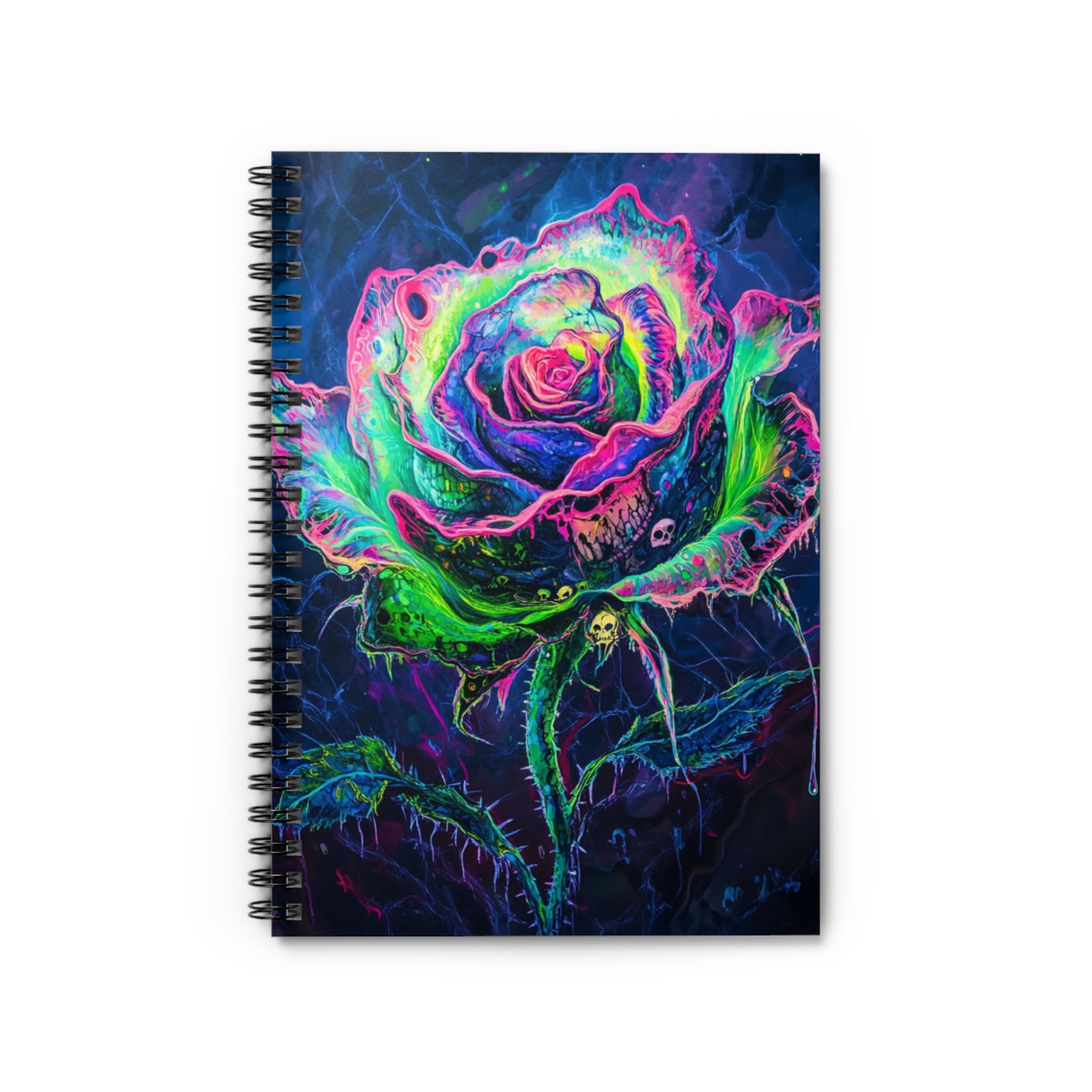 Vibrant Rose Spiral Notebook - Ruled Line, Colorful Journal, Floral Stationery, Gift for Artists, Creative Writing, School Supplies