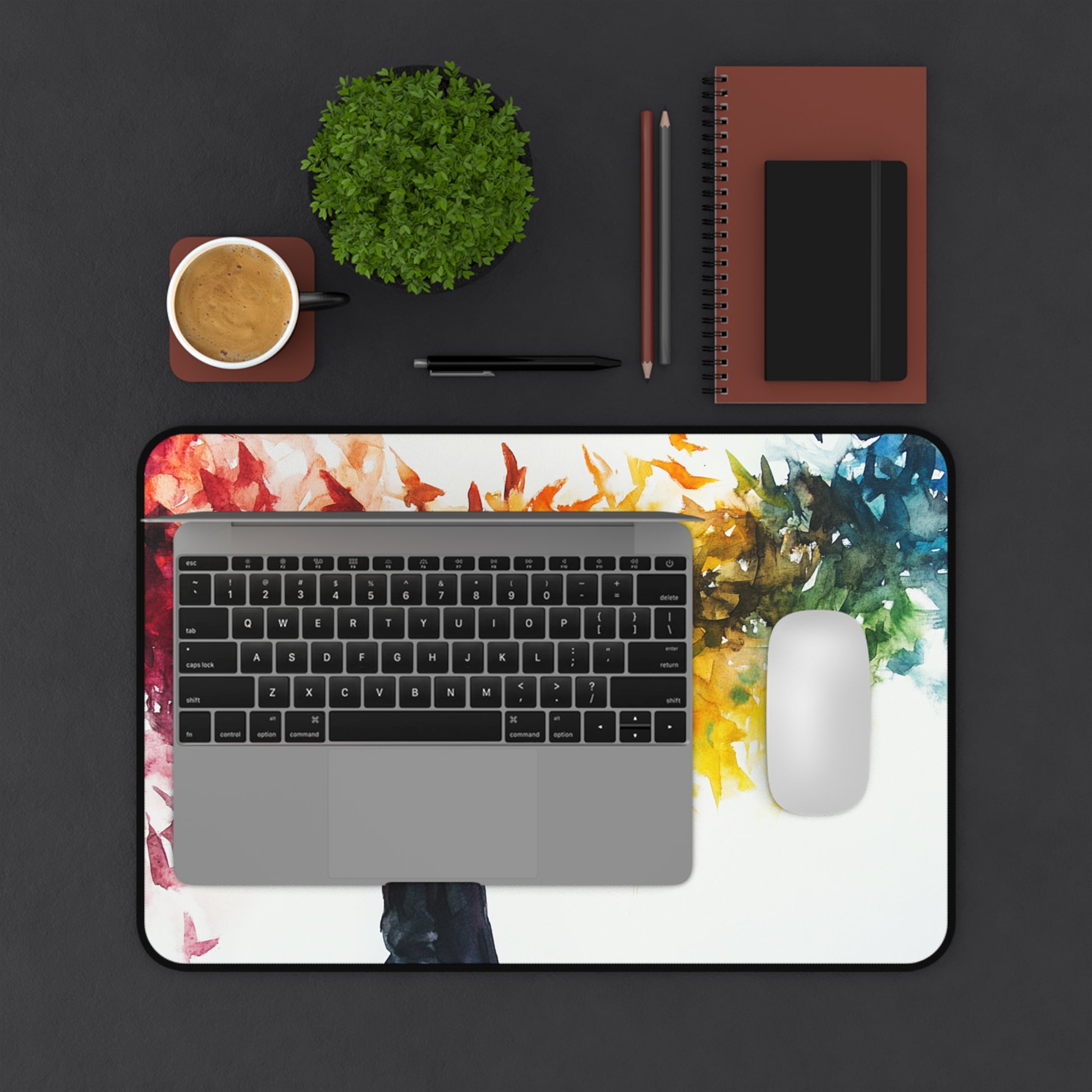 Colorful Butterfly Desk Mat - Creative Office Accessory, Stylish Workspace Decor, Great Gift for Students, Artists, or Nature Lovers