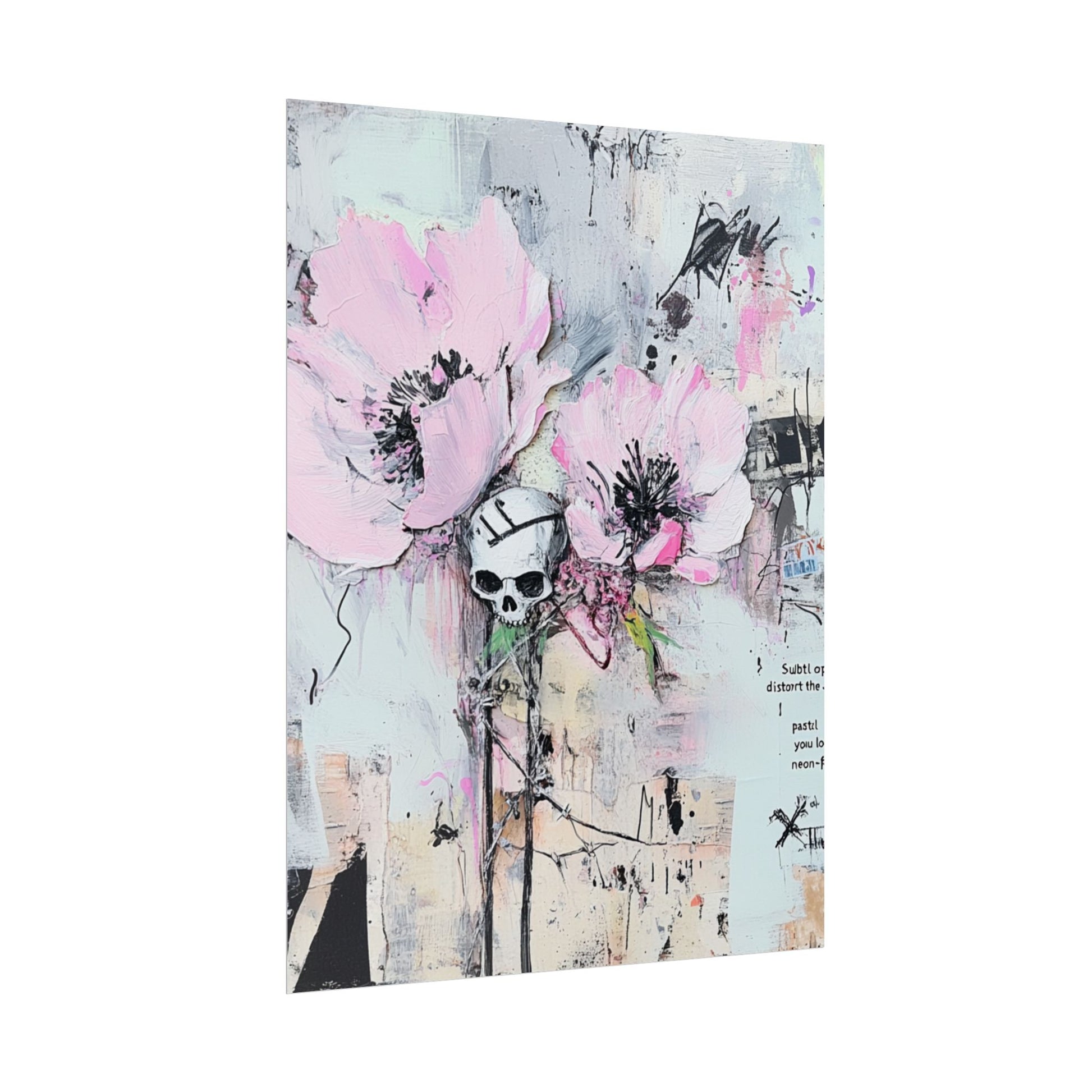 Floral Skull Art Print, Home Decor, Wall Art, Living Room Decor, Gift for Her, Artistic Poster