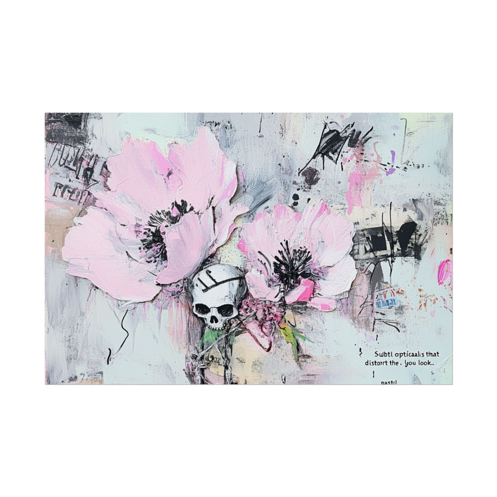 Floral Skull Art Print, Home Decor, Wall Art, Living Room Decor, Gift for Her, Artistic Poster