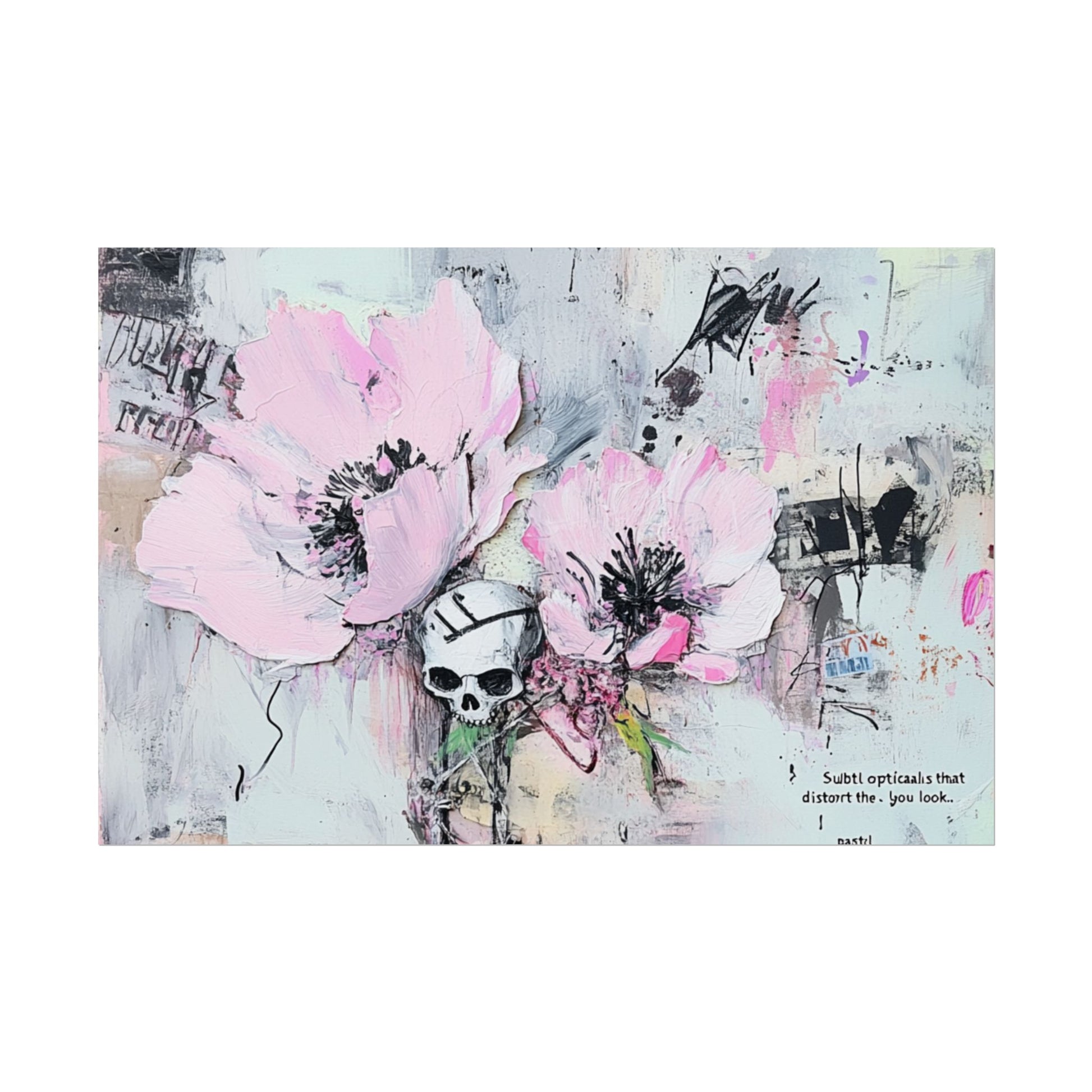 Floral Skull Art Print, Home Decor, Wall Art, Living Room Decor, Gift for Her, Artistic Poster