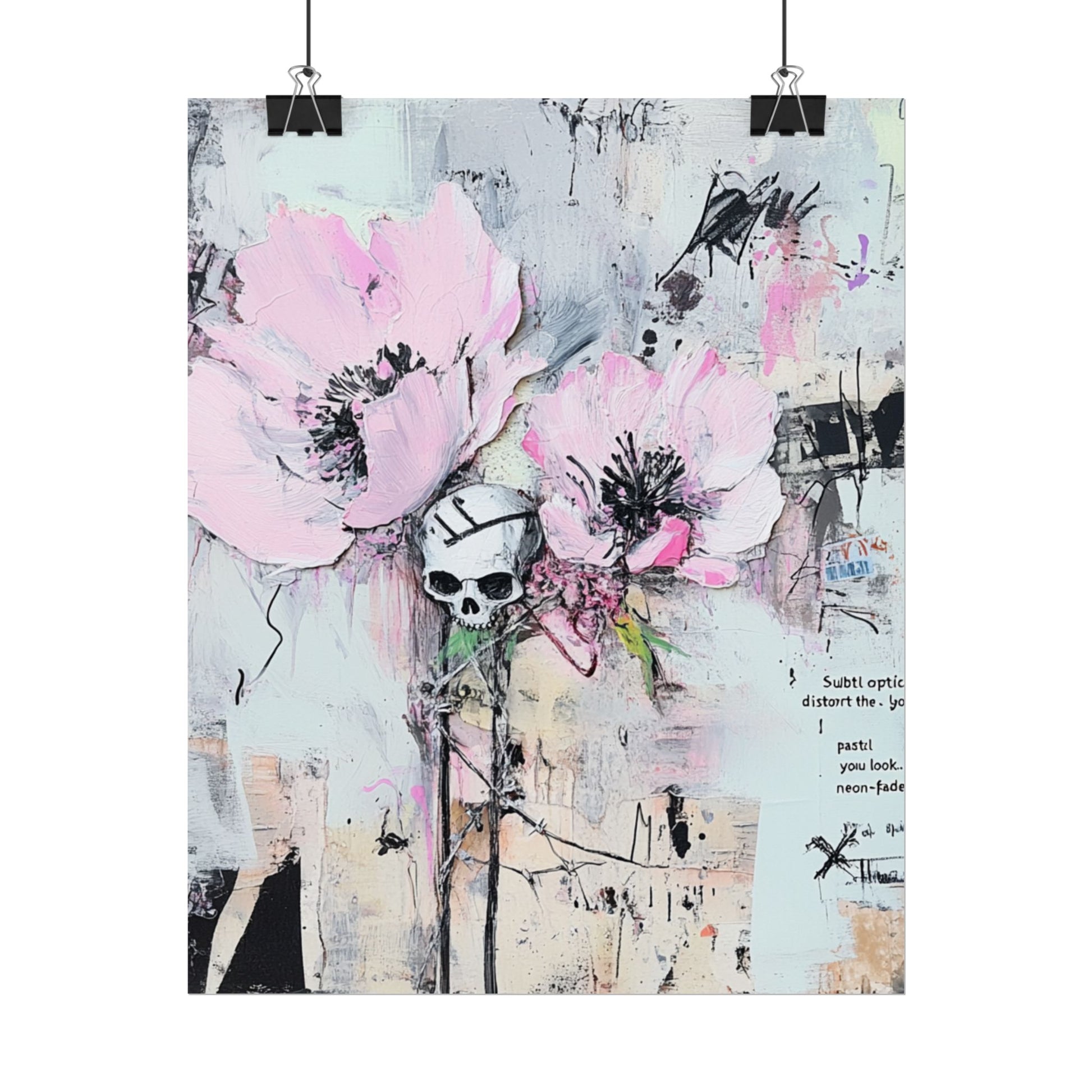 Floral Skull Art Print, Home Decor, Wall Art, Living Room Decor, Gift for Her, Artistic Poster